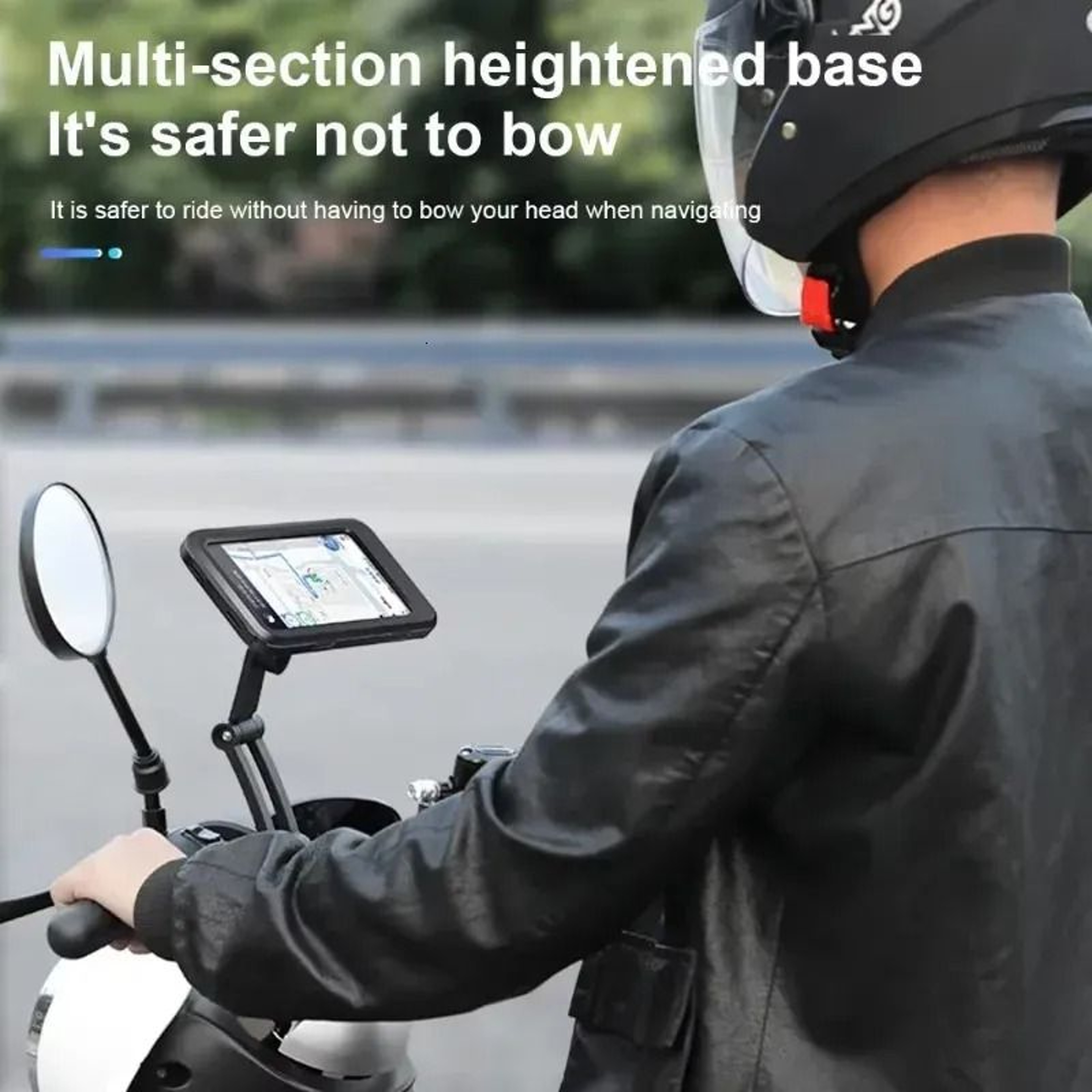 Motorcycle Phone Holder 360 Adjustable GPS Handlebar Mount 3