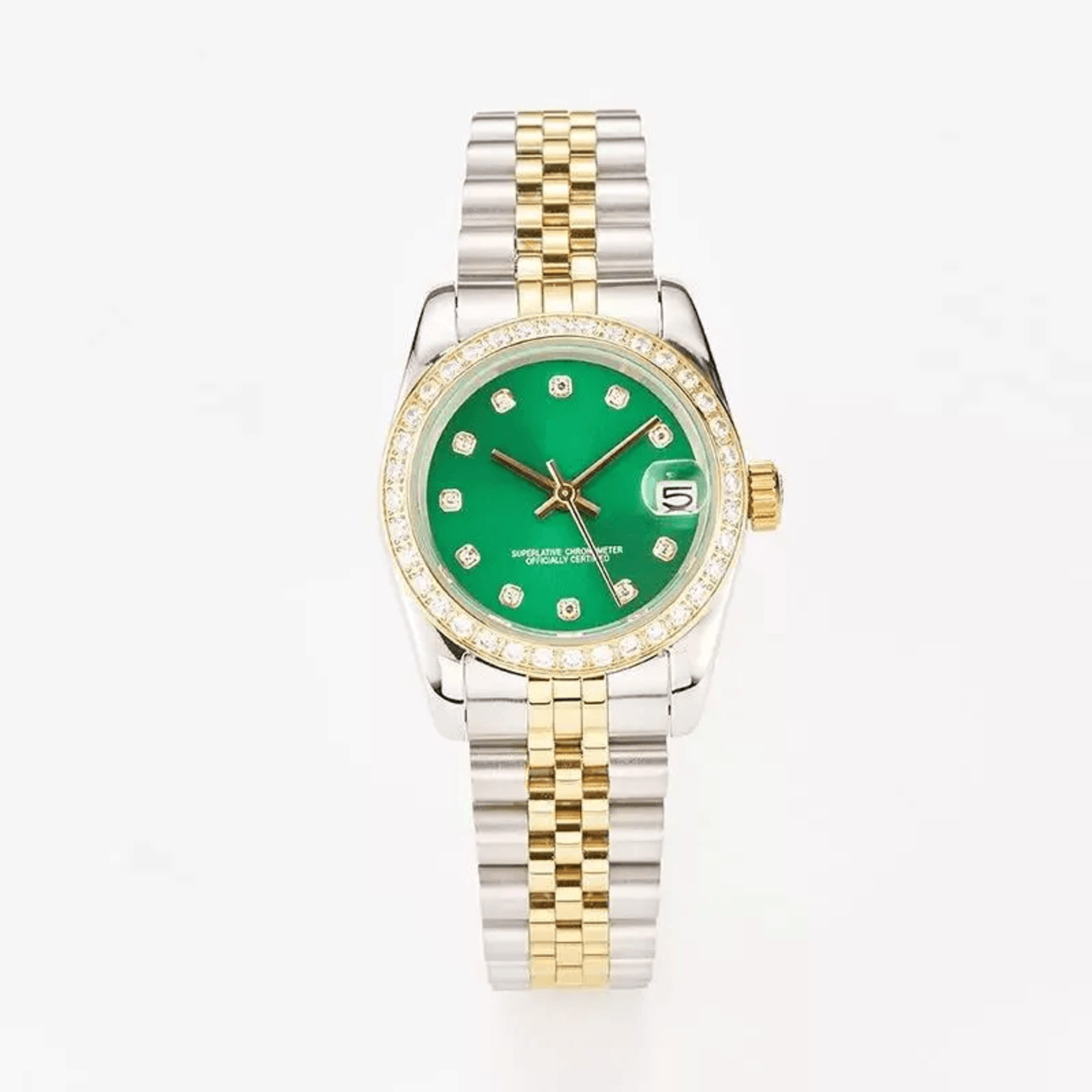 Luxury Womens Automatic Mechanical Watch Sapphire Crystal Stainless Steel Diamond Accent 6