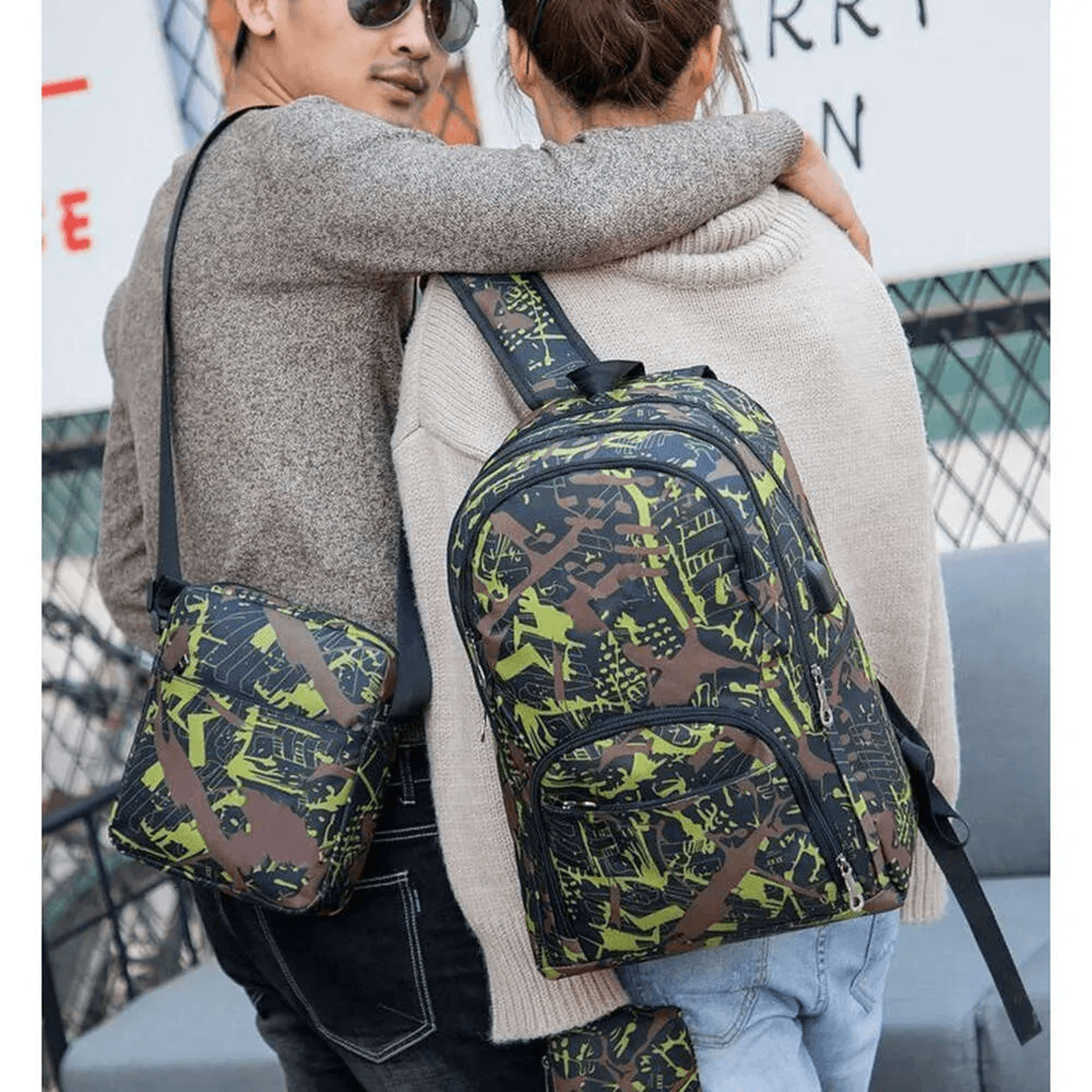Camouflage Outdoor Laptop Backpack Durable Oxford Travel School Bag 3