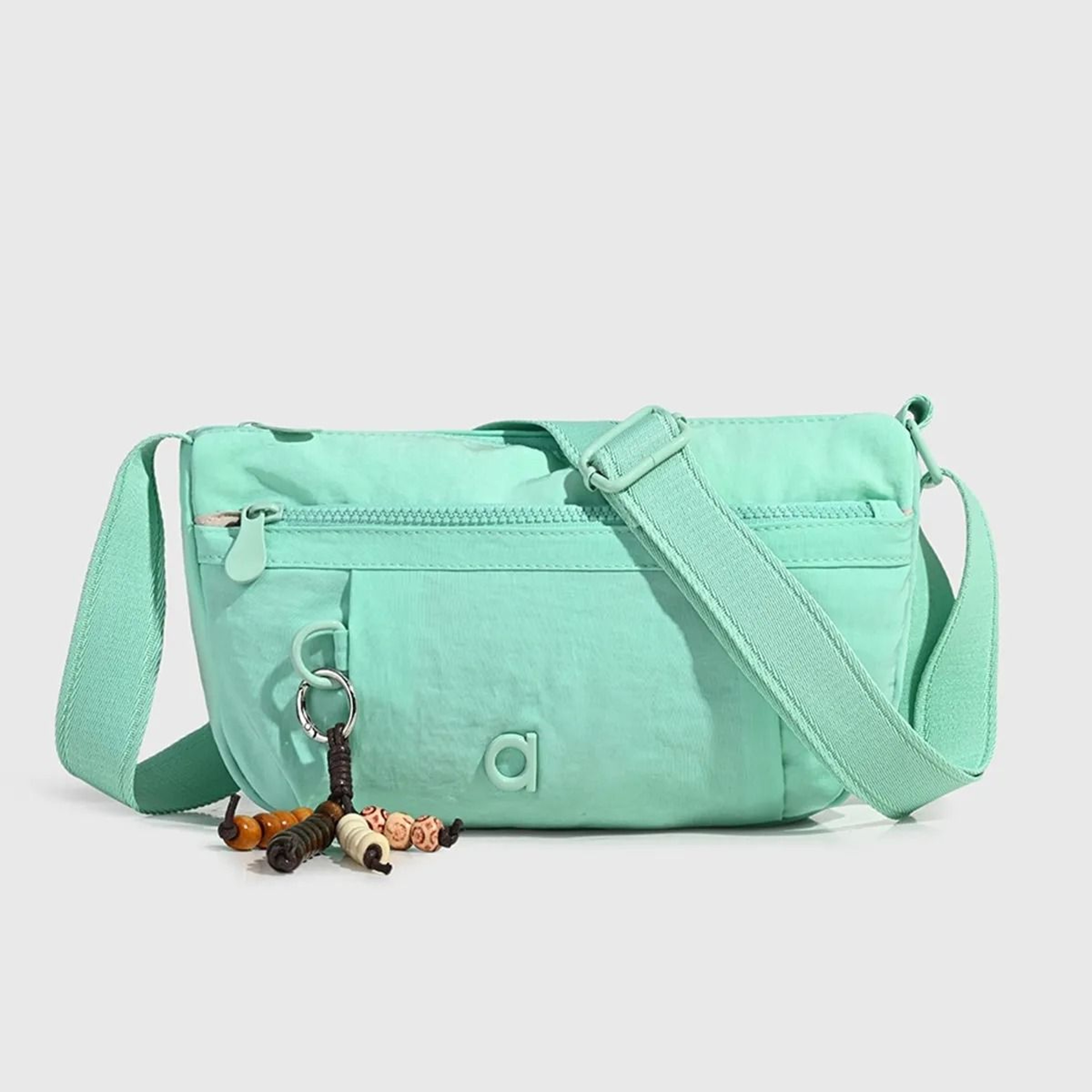 Ultra Light Nylon Crossbody Gym Bag With Multi Pocket Sling Design 4