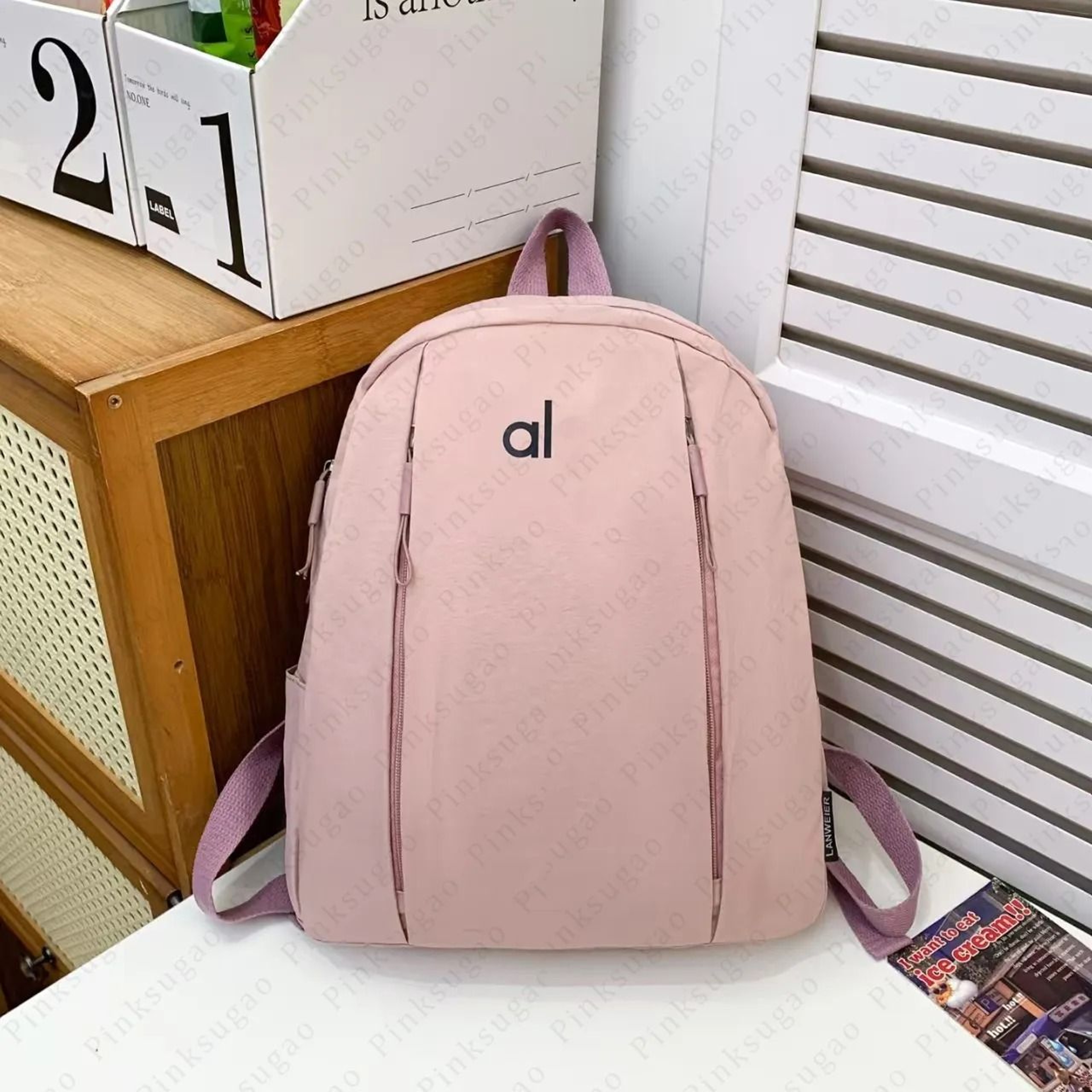 Large Capacity Nylon Daypack Backpack For Women Lightweight School Work Travel Bag 0