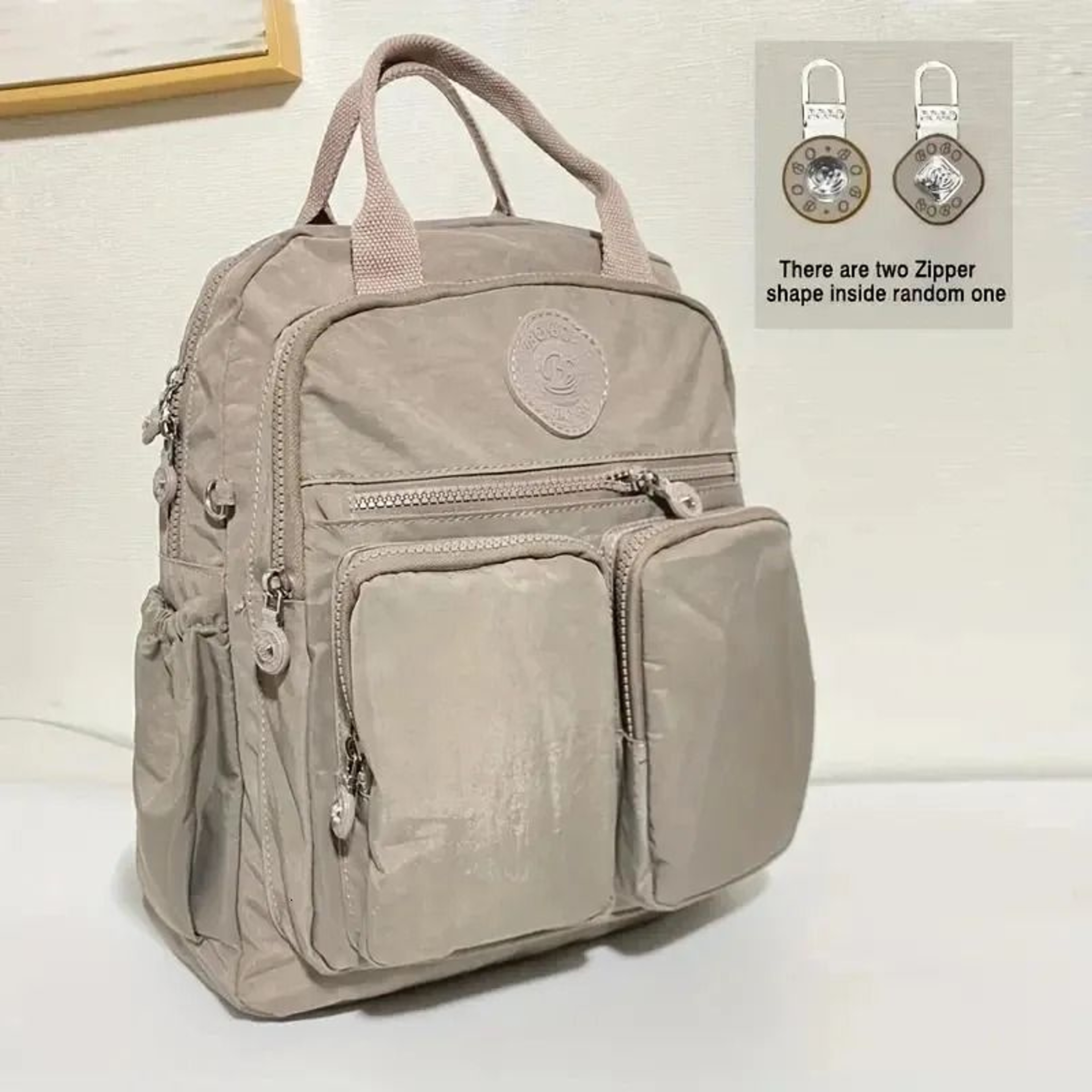 Women Waterproof Nylon Backpack Multi Pocket Laptop Travel Bag Soft Handle 3