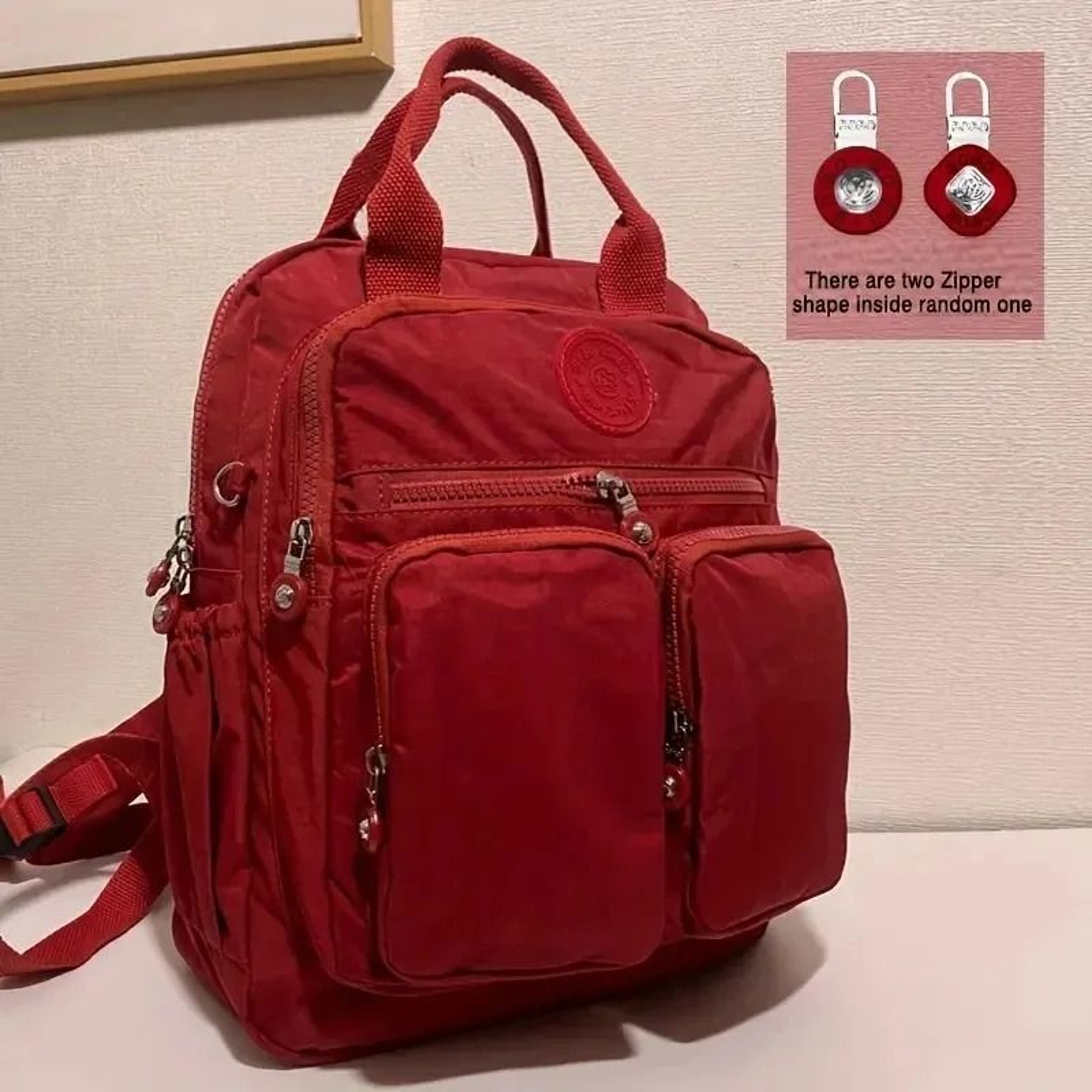 Women Waterproof Nylon Backpack Multi Pocket Laptop Travel Bag Soft Handle 2