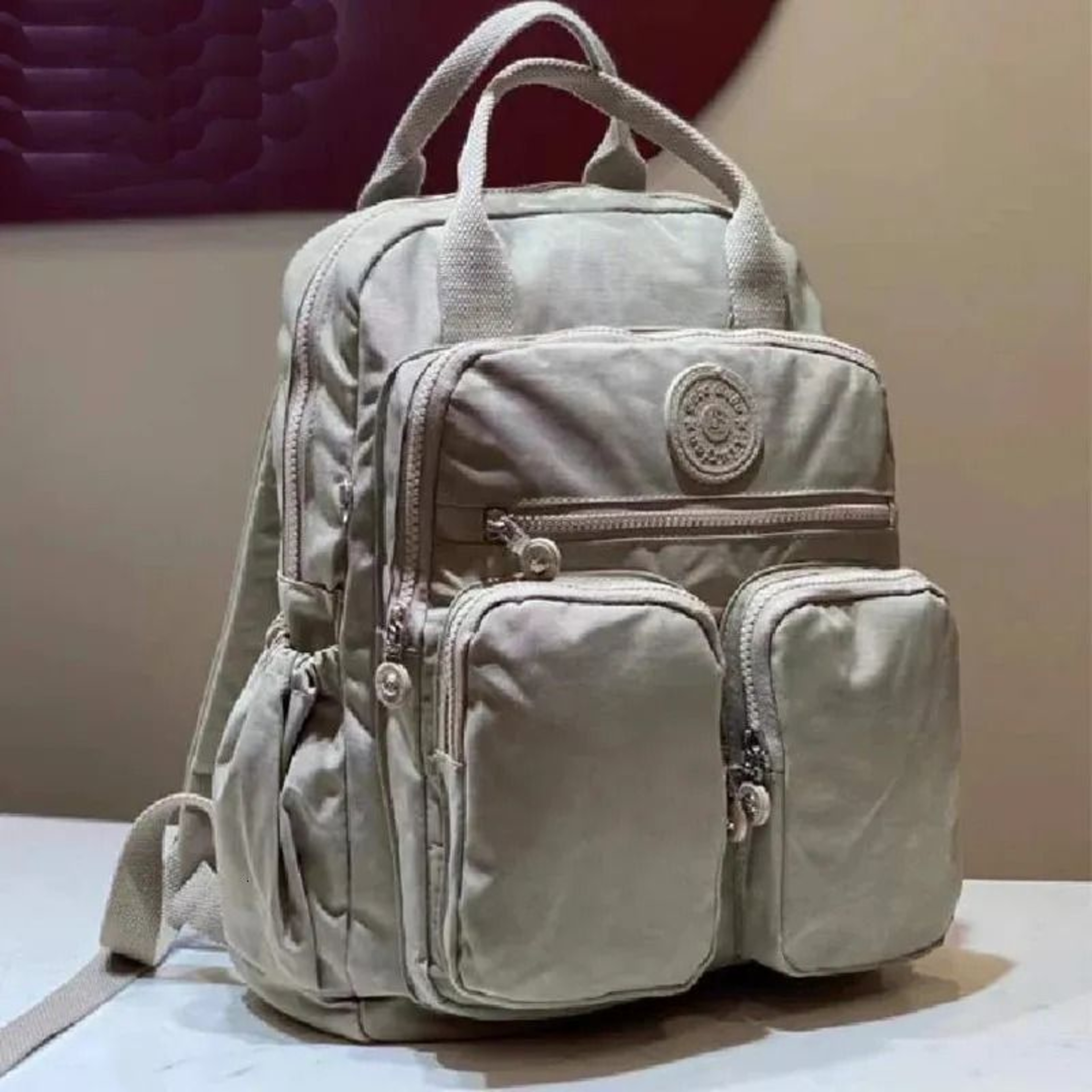 Women Waterproof Nylon Backpack Multi Pocket Laptop Travel Bag Soft Handle 5
