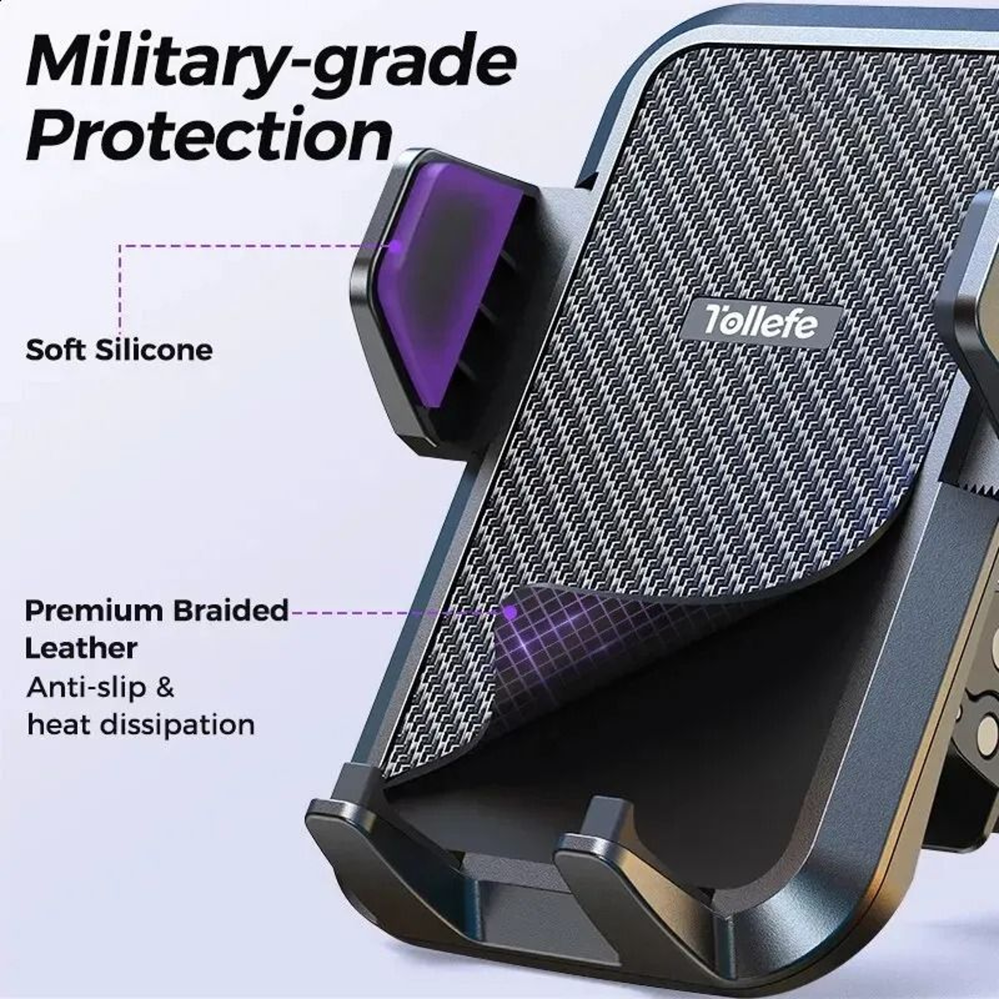Tollefe Car Phone Holder Air Vent Mount For Thick Cases 3