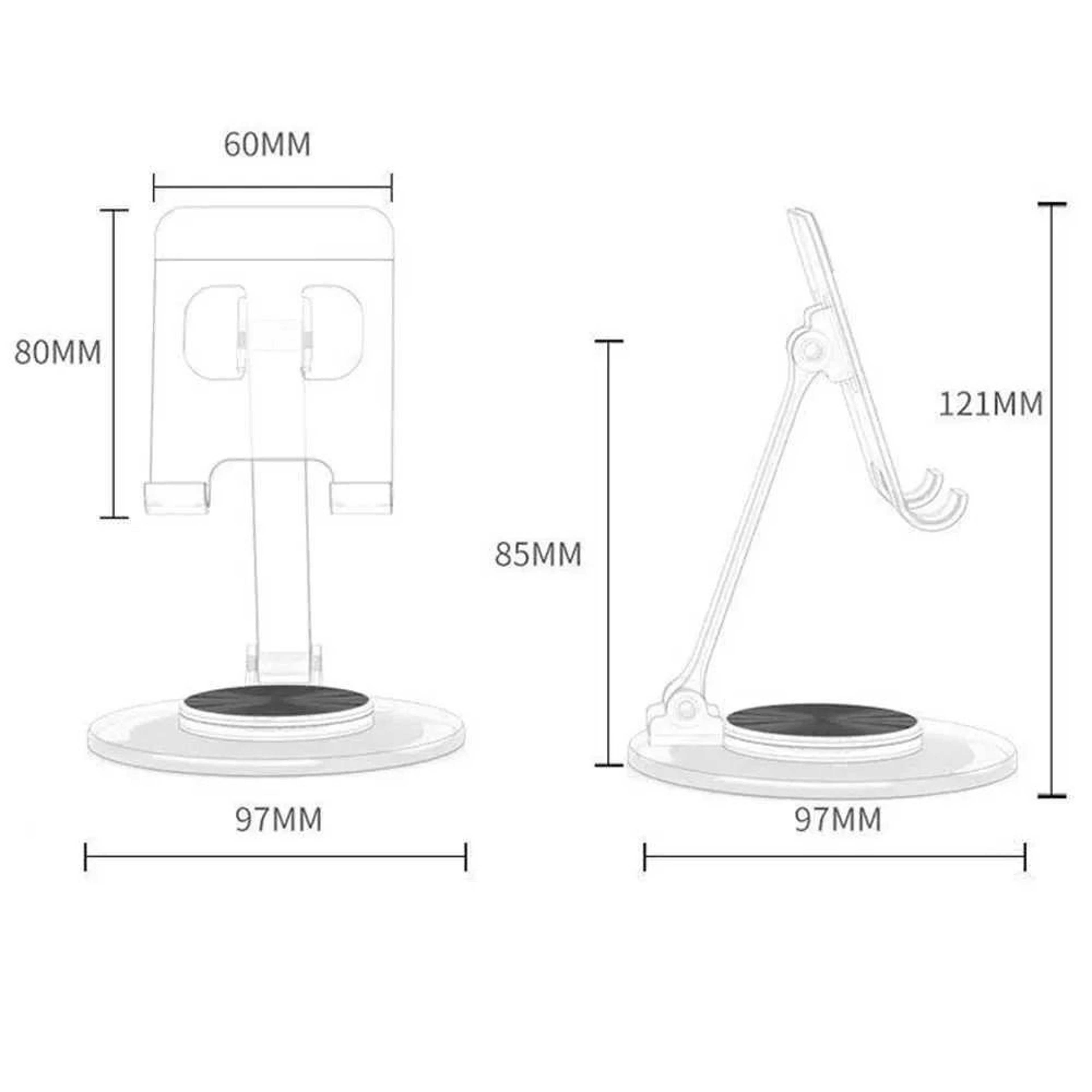 Metal Phone And Tablet Stand Adjustable Desk Holder 2