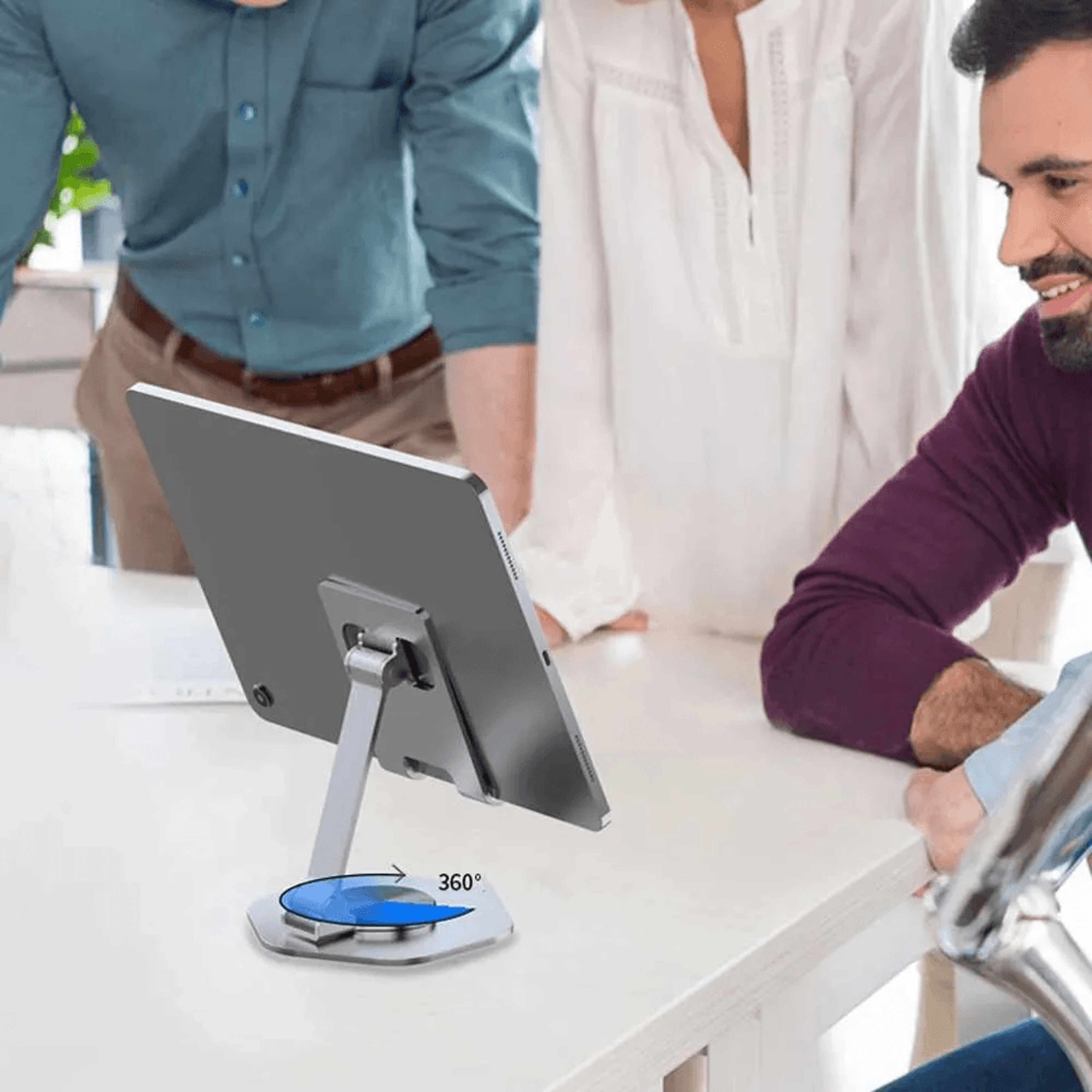 Metal Phone And Tablet Stand Adjustable Desk Holder 3