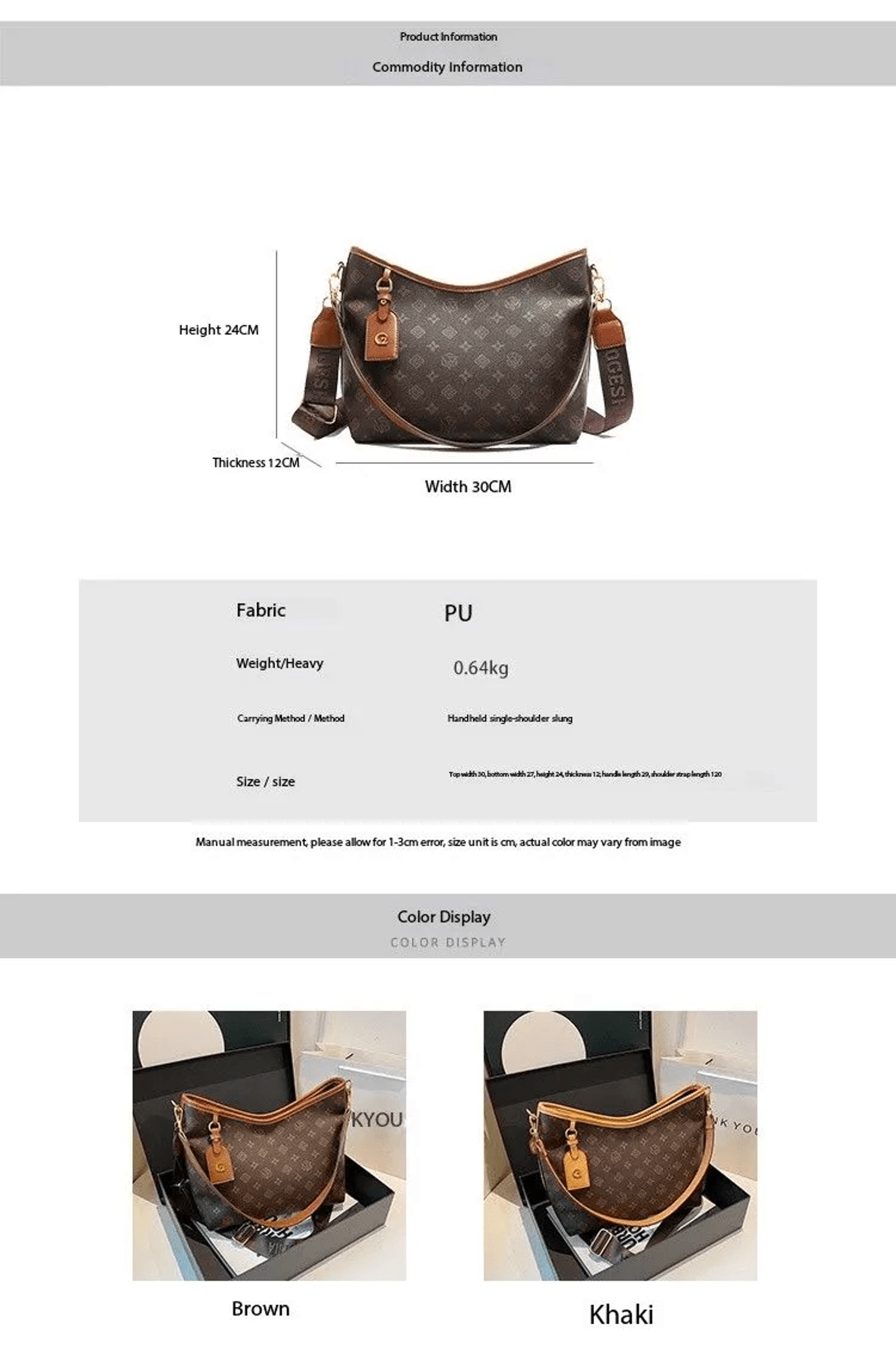 Casual Tote Crossbody Purse For Women Lightweight Shoulder Bag 5
