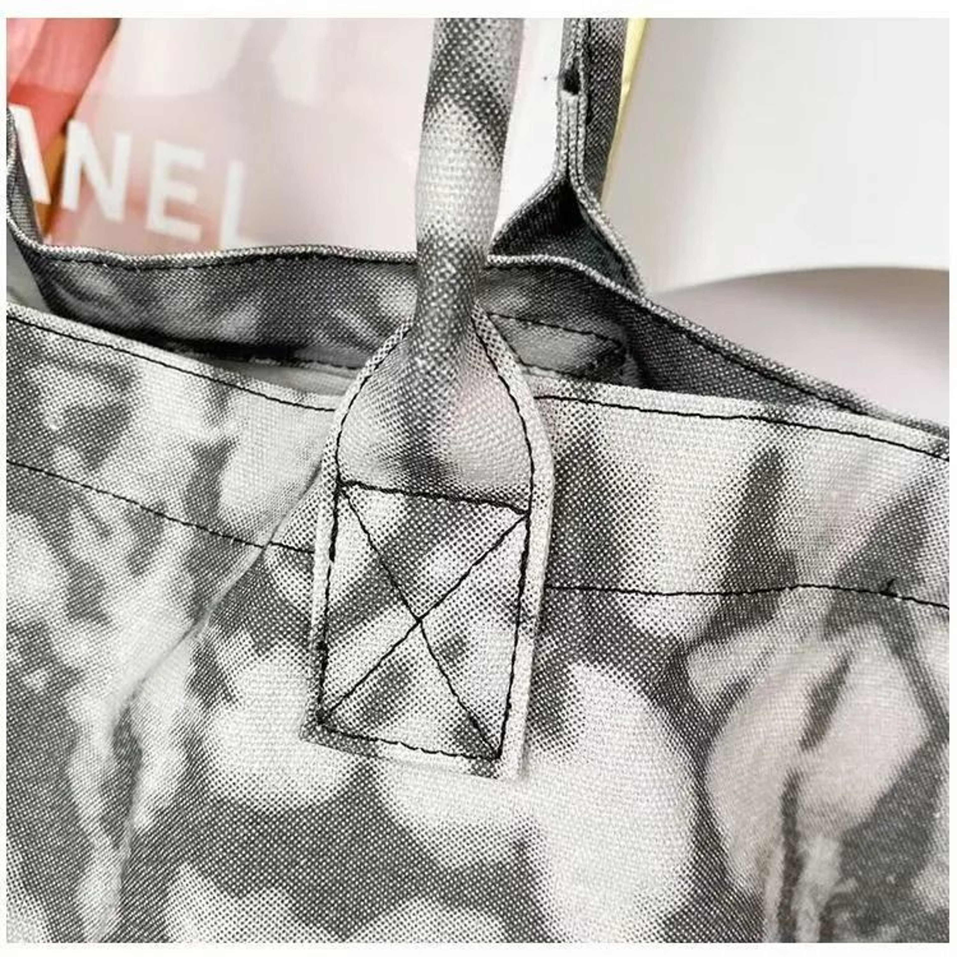 Washed Denim Checkered Underarm Shoulder Bag With Chain Strap 1