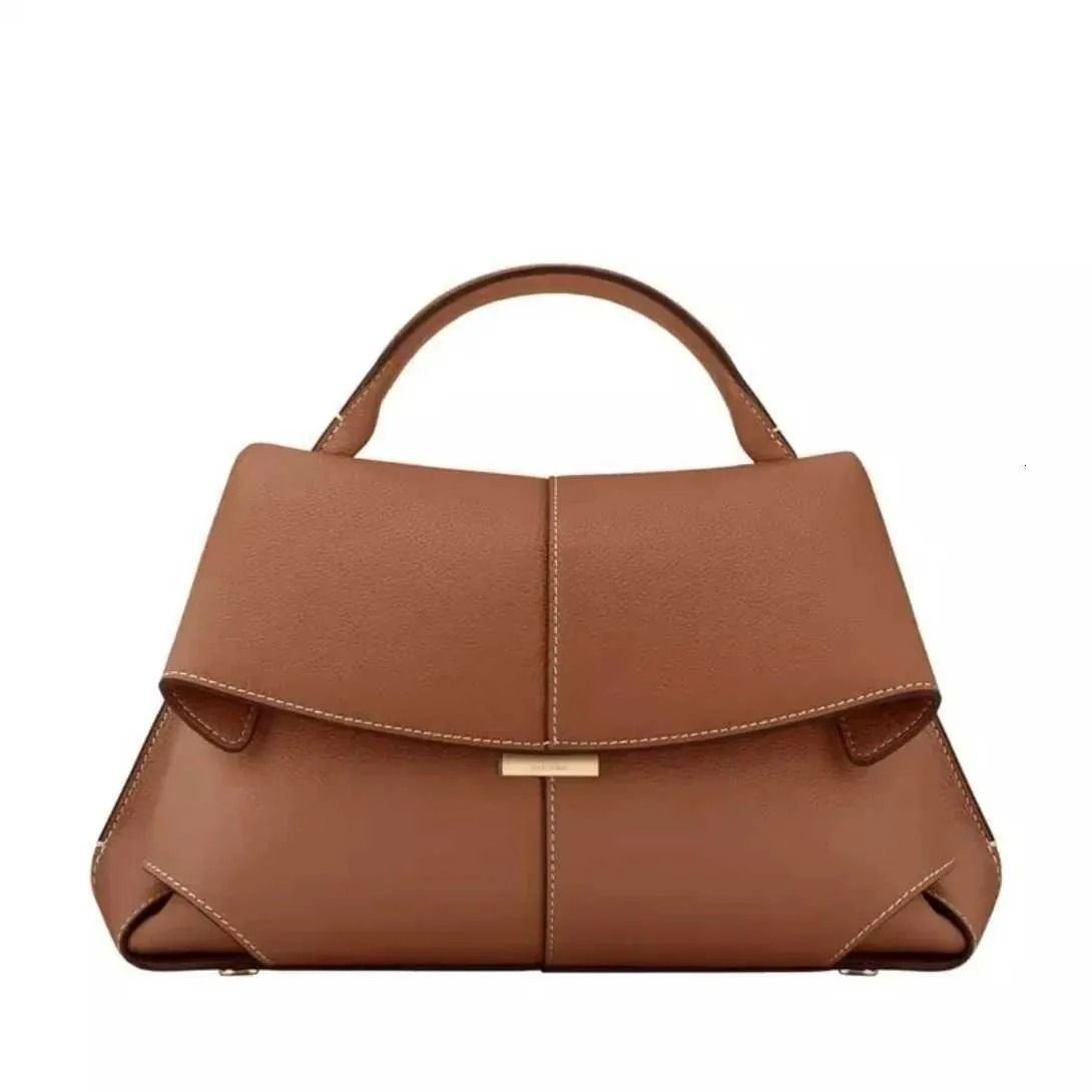 Pleated Leather Womens Handbag Fashion Shoulder Bag Elegant Everyday Purse 1