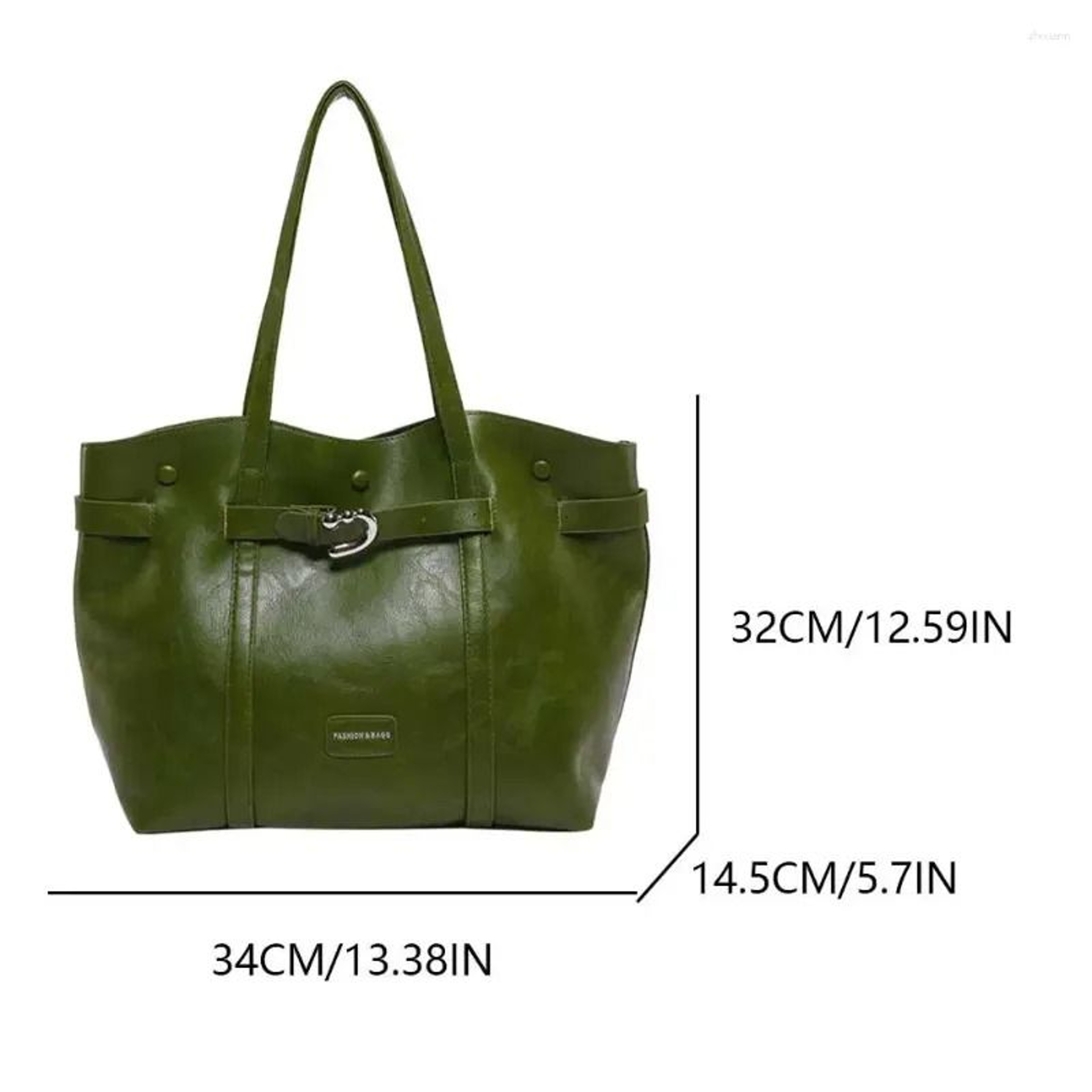 Beige Extra Large Women Tote Bag With Turn Down Pockets And String Closure 4