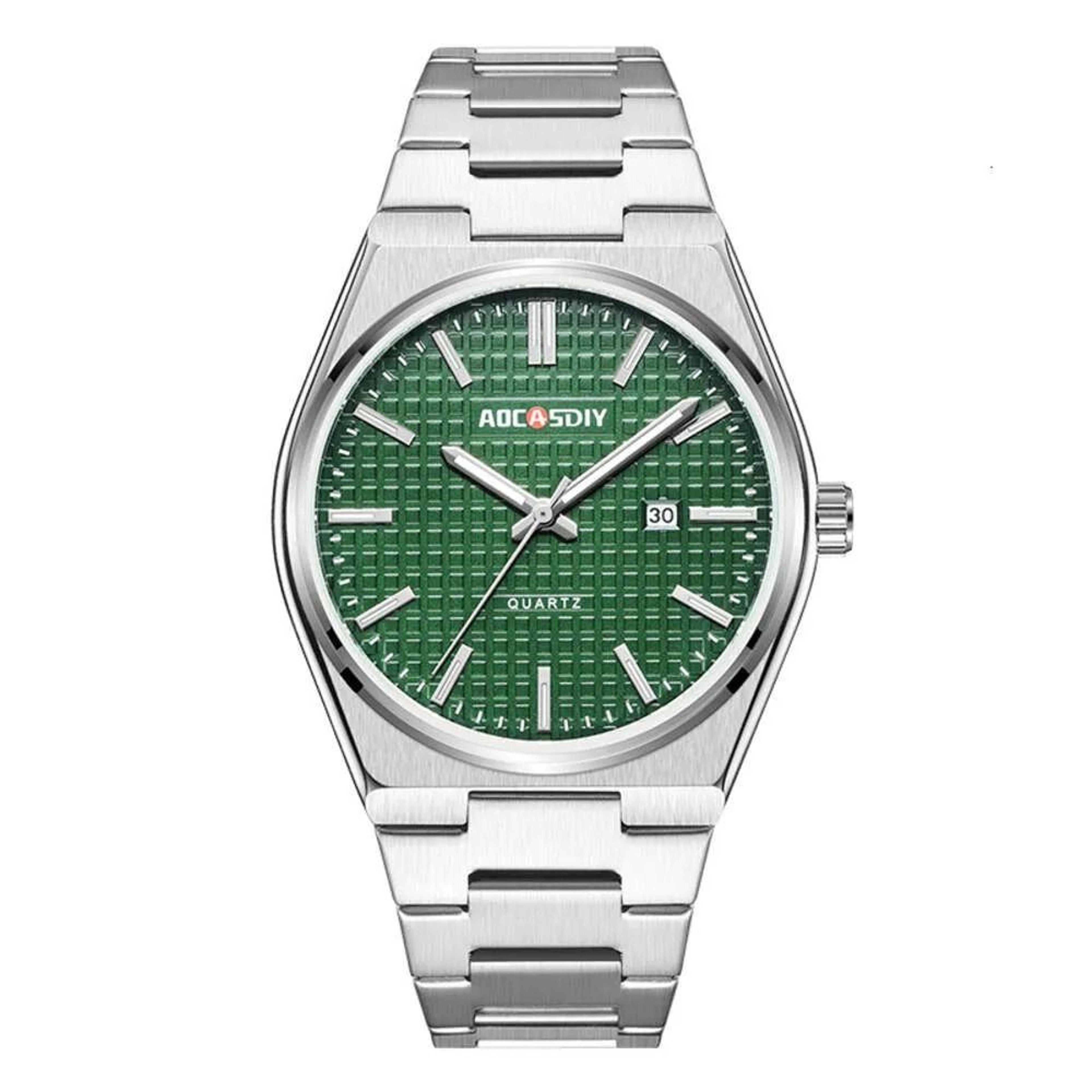 Men Quartz Watch Stainless Steel Waterproof Calendar Watch 2