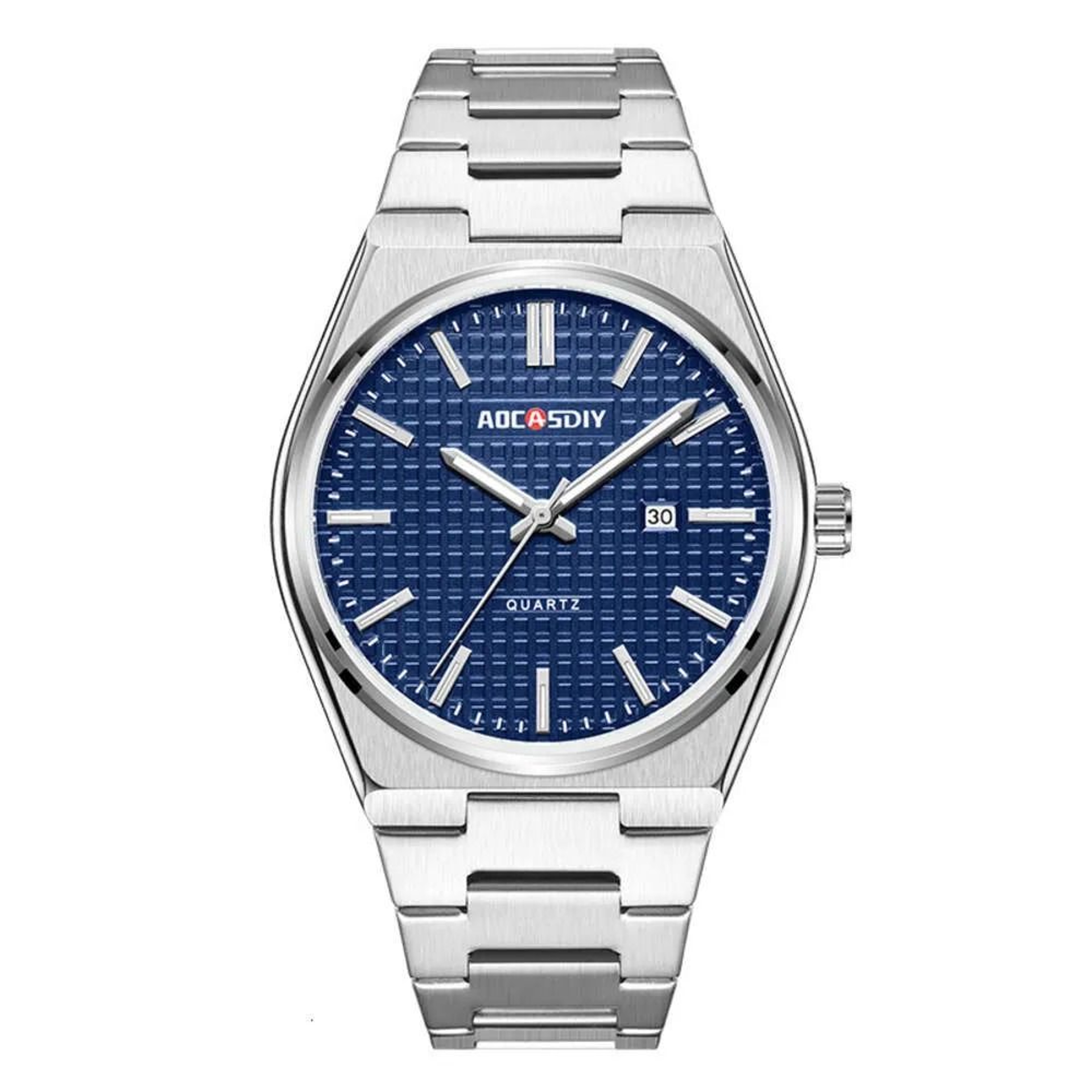 Men Quartz Watch Stainless Steel Waterproof Calendar Watch 1