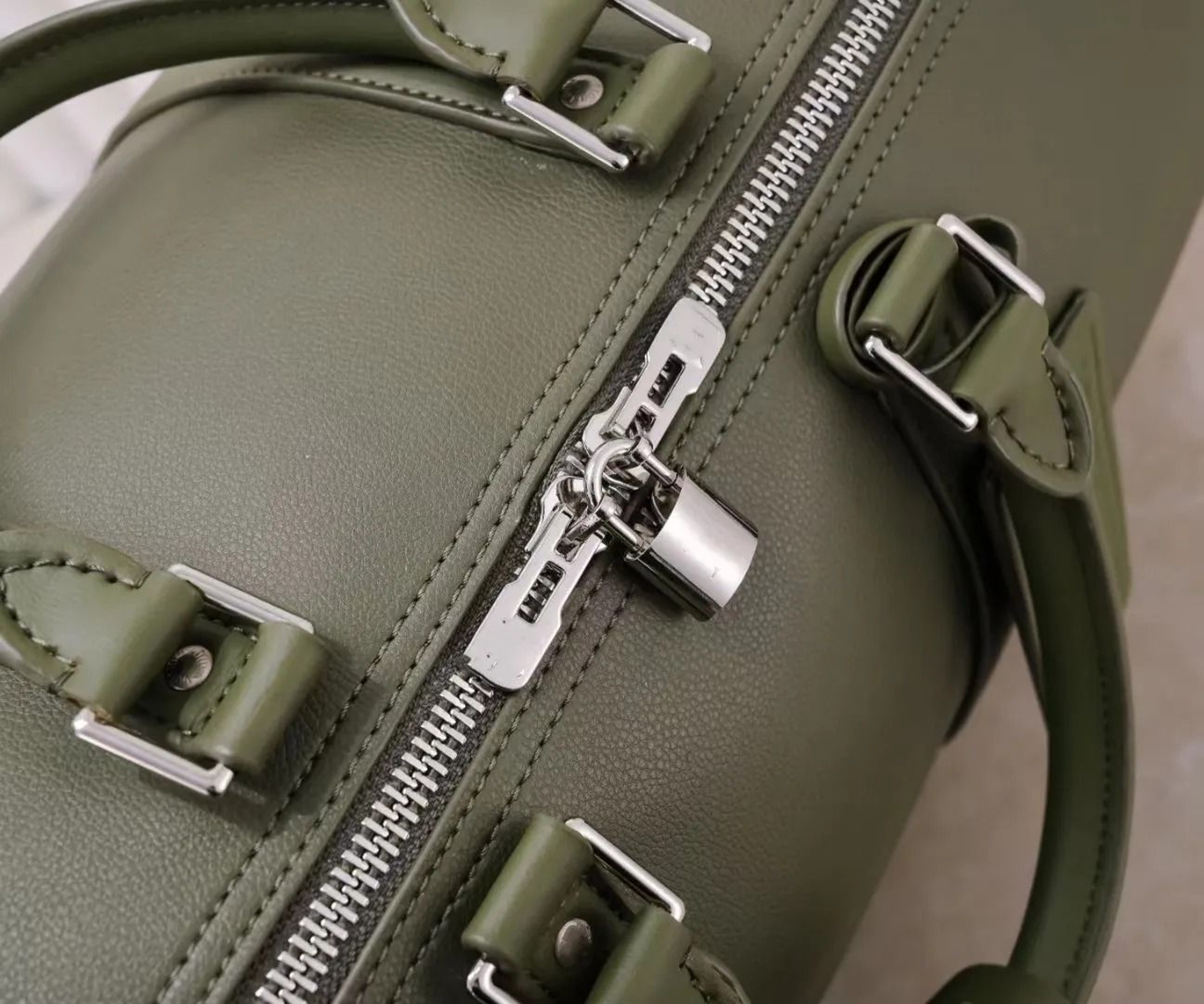 Men Leather Duffle Bag Travel Weekender With Shoulder Strap 3