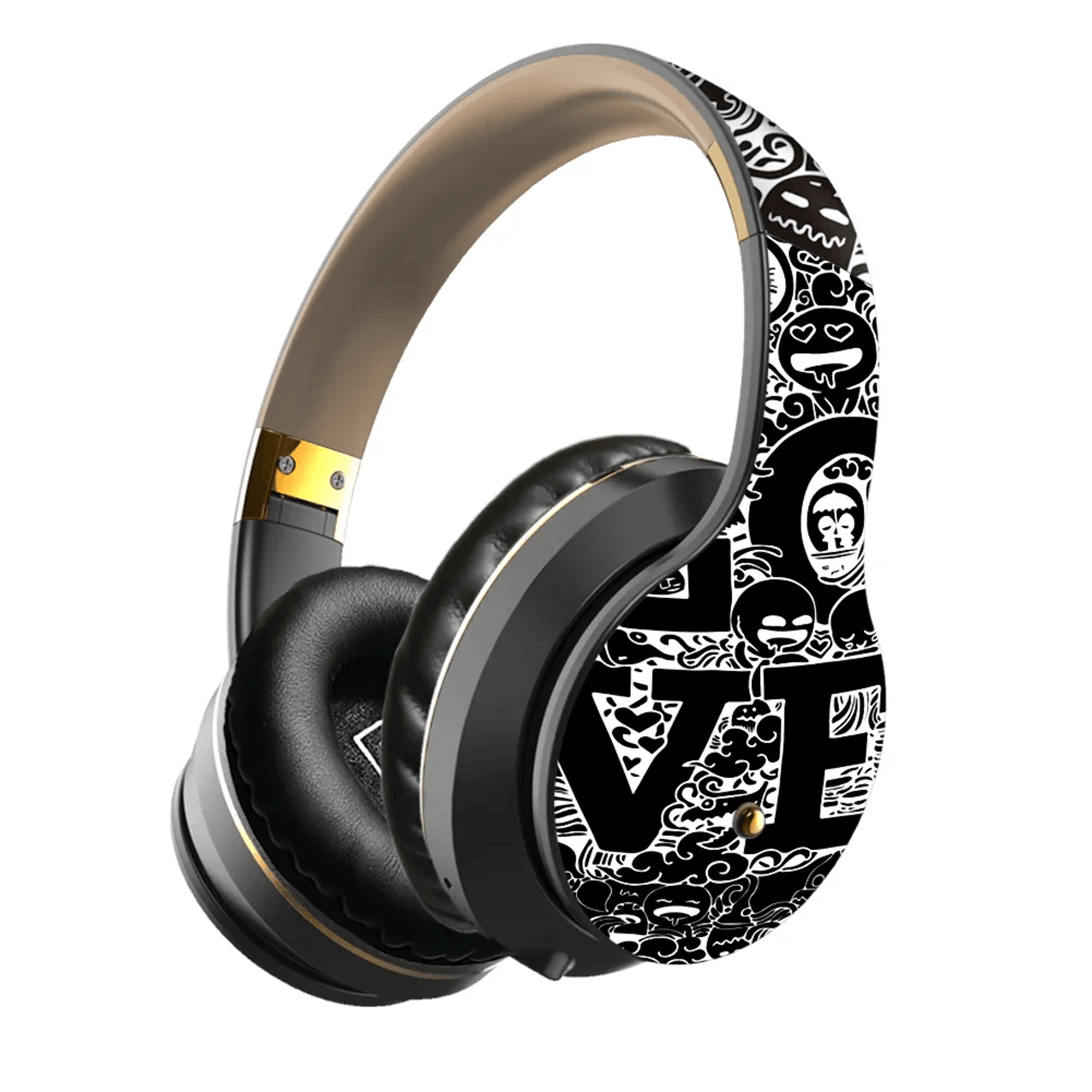 Graffiti Wireless Gaming Headset Bluetooth Over Ear Headphones Stereo Sound 1