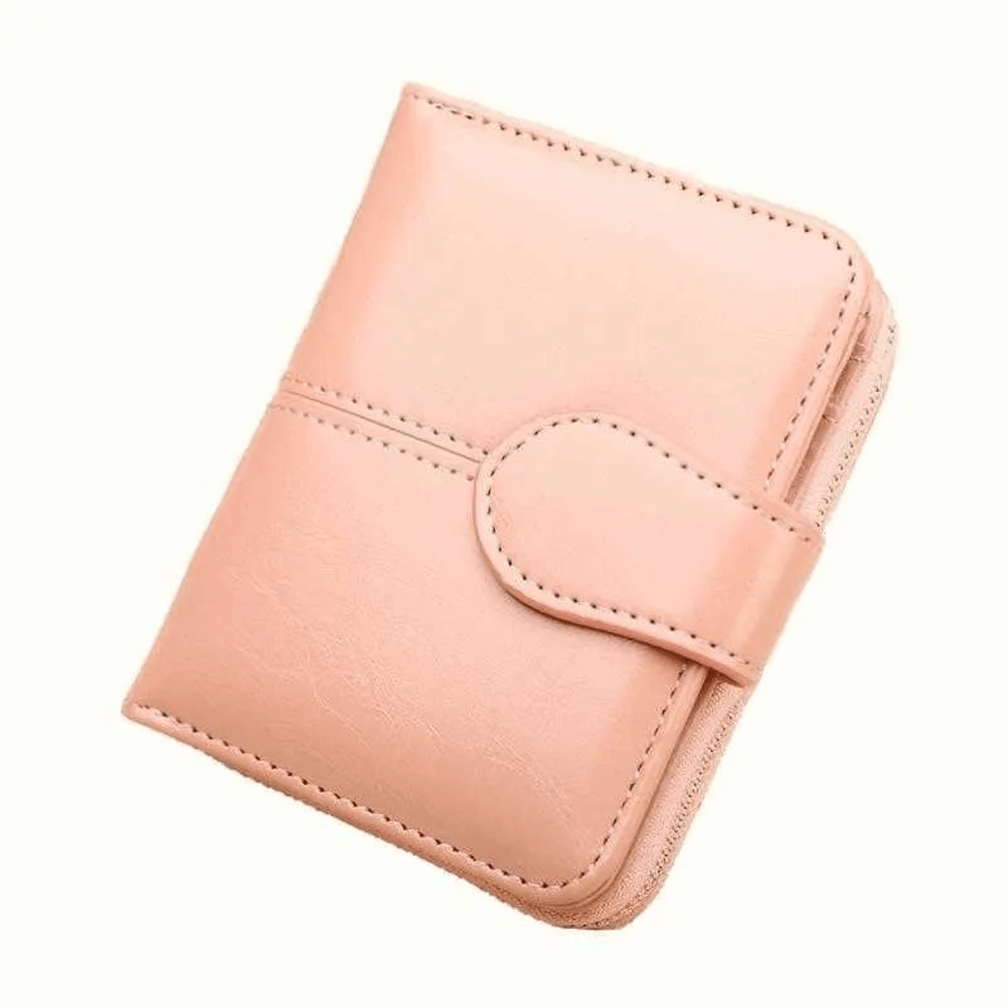 Compact PU Leather Coin Purse Wallet Zipper Passport Holder For Men 1