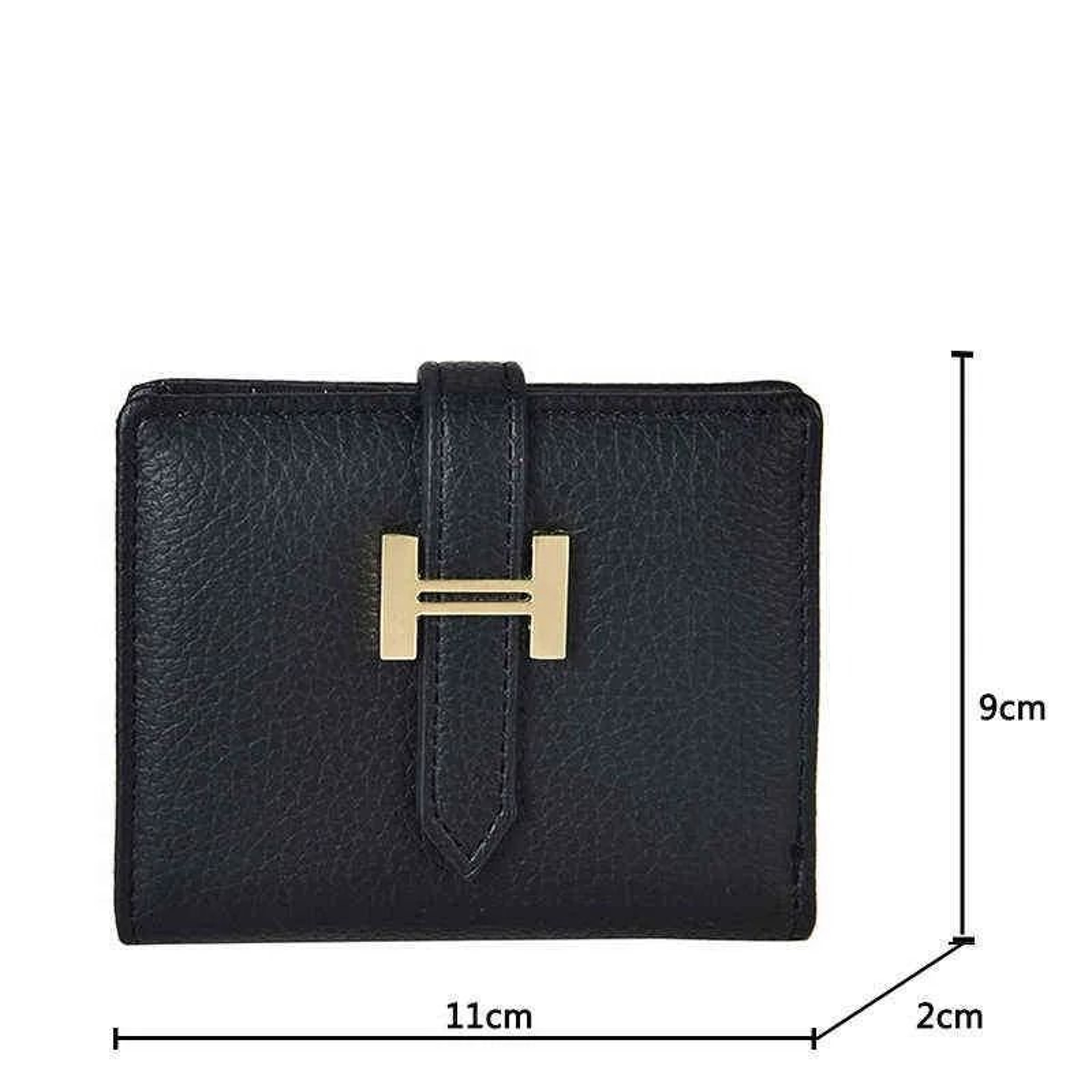 Compact PU Leather Zipper Wallet For Women Coin Purse Card Holder 4