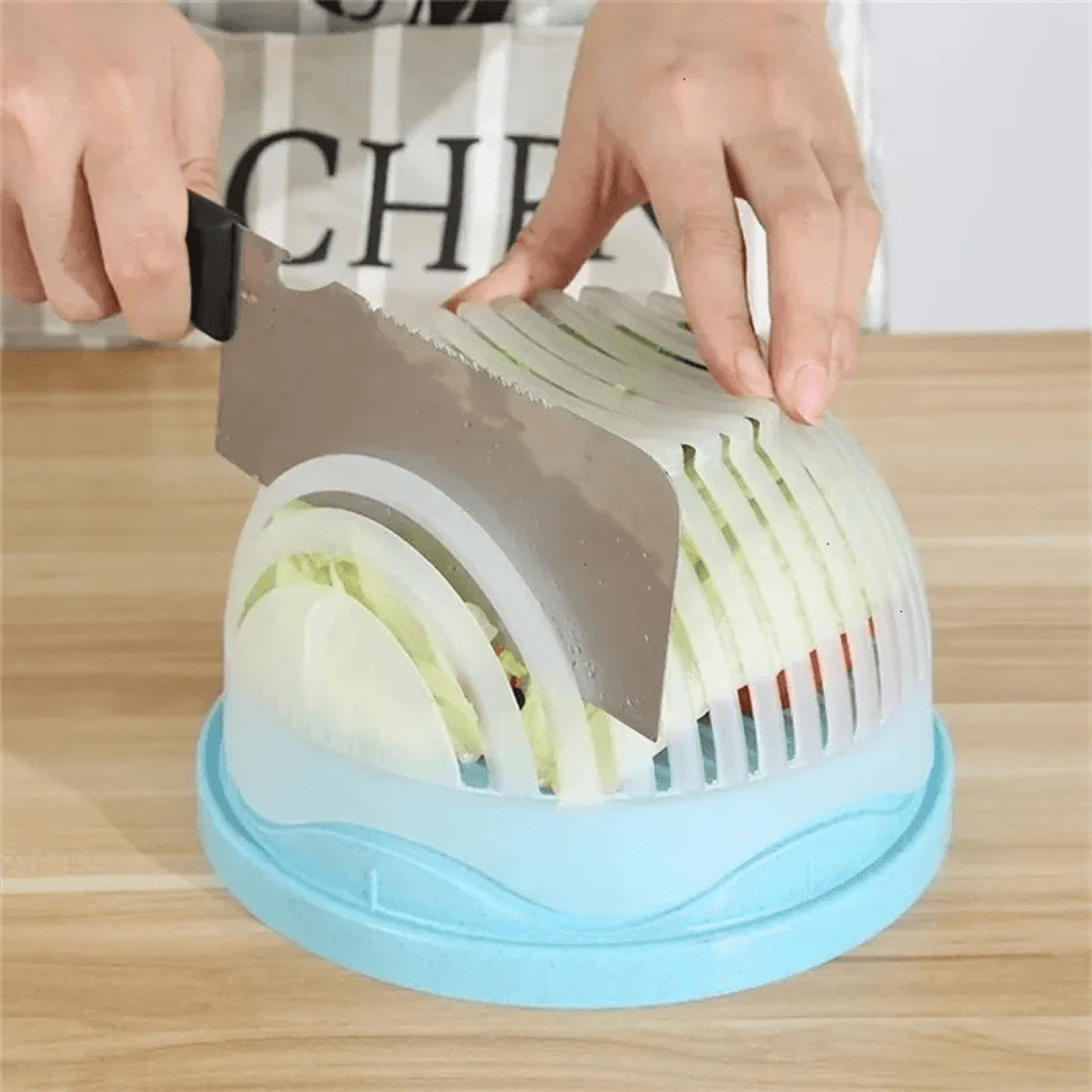 Salad Cutter Bowl Chopper For Vegetable And Fruit Prep 3