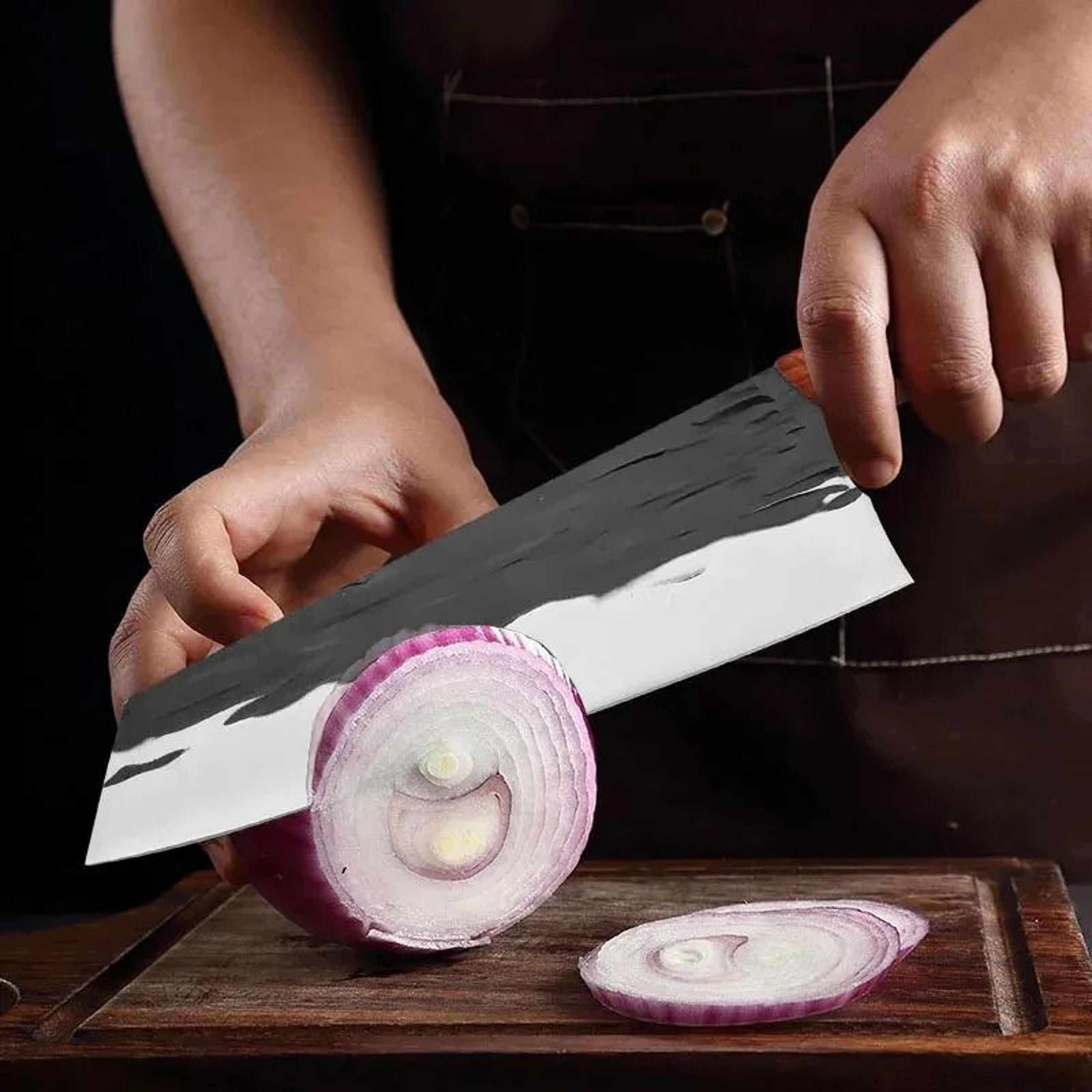 Professional Stainless Steel Chef Knife Set Boning Butcher Meat Cleaver 1