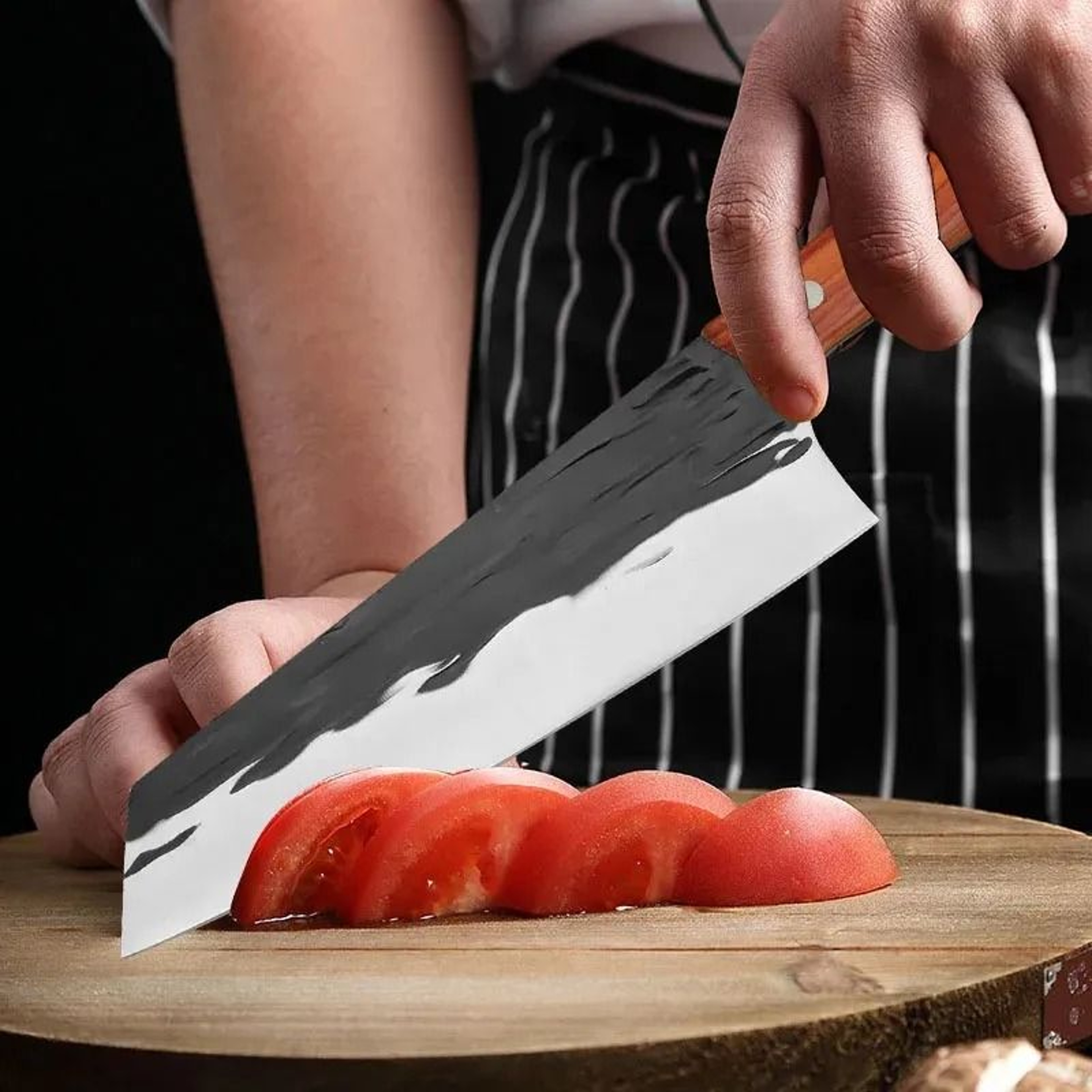 Professional Stainless Steel Chef Knife Set Boning Butcher Meat Cleaver 0