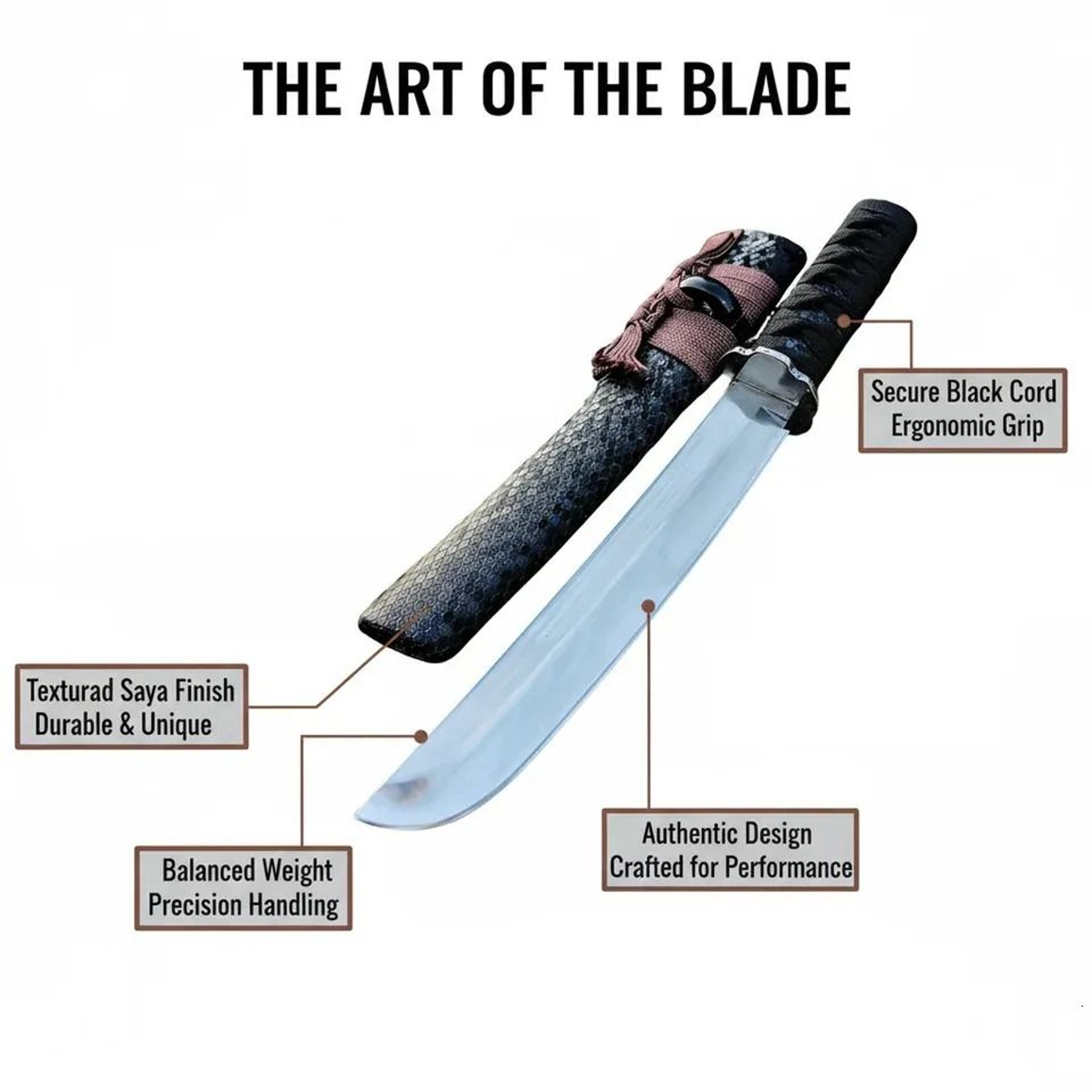 High Carbon Steel Butcher Knife Straight Meat Cutting Knife 2