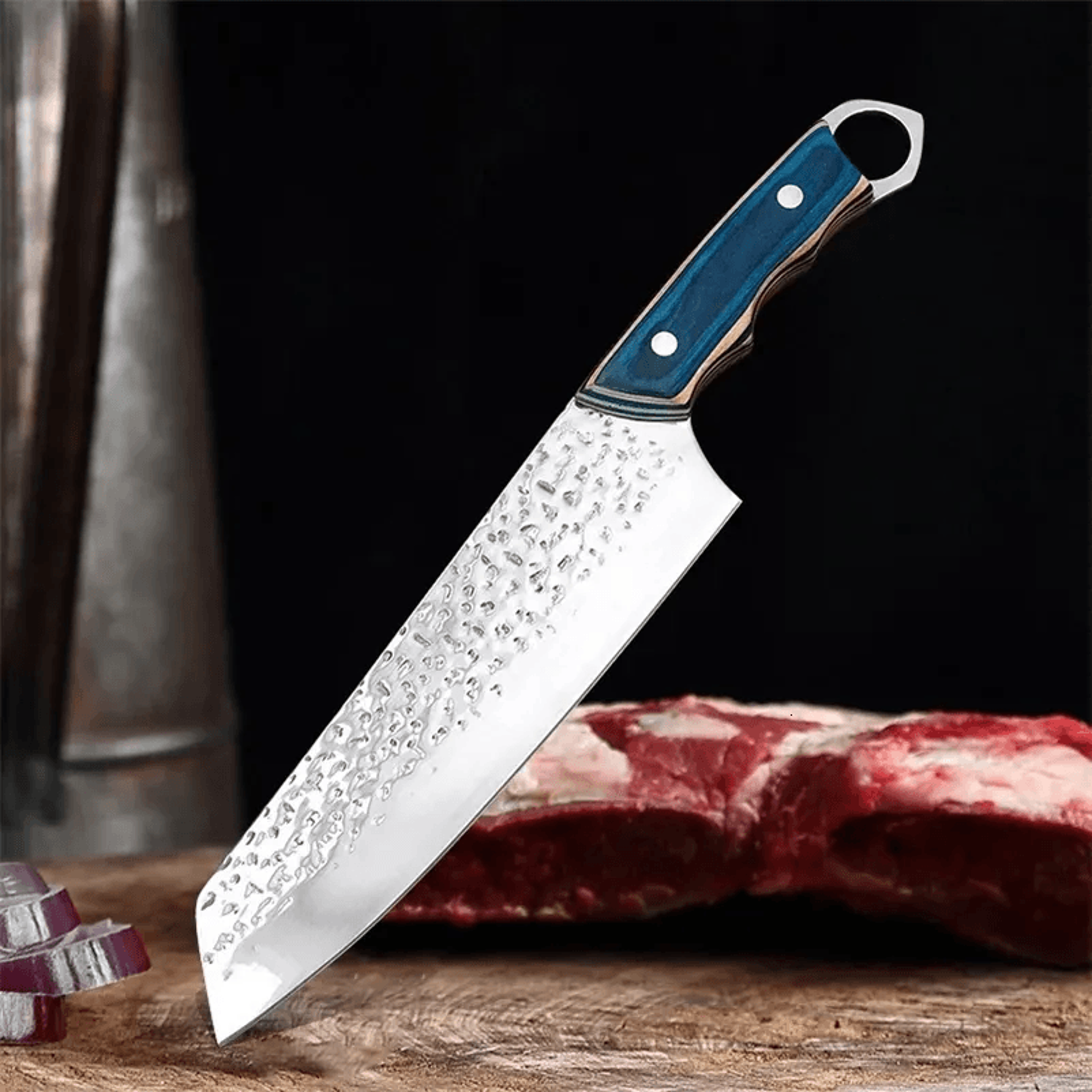 Forged Boning Butcher Knife With Wood Handle For Meat And BBQ 2
