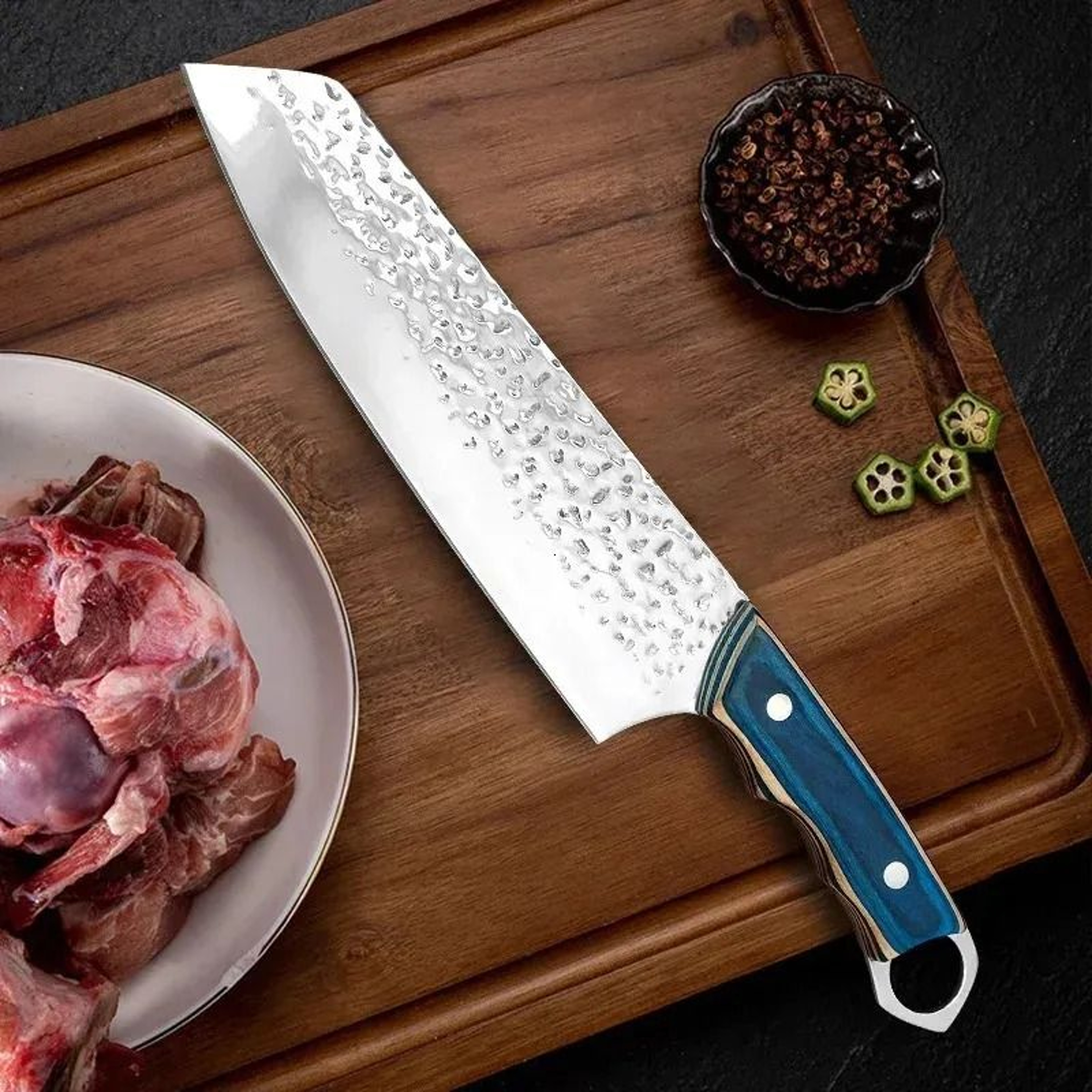 Forged Boning Butcher Knife With Wood Handle For Meat And BBQ 1