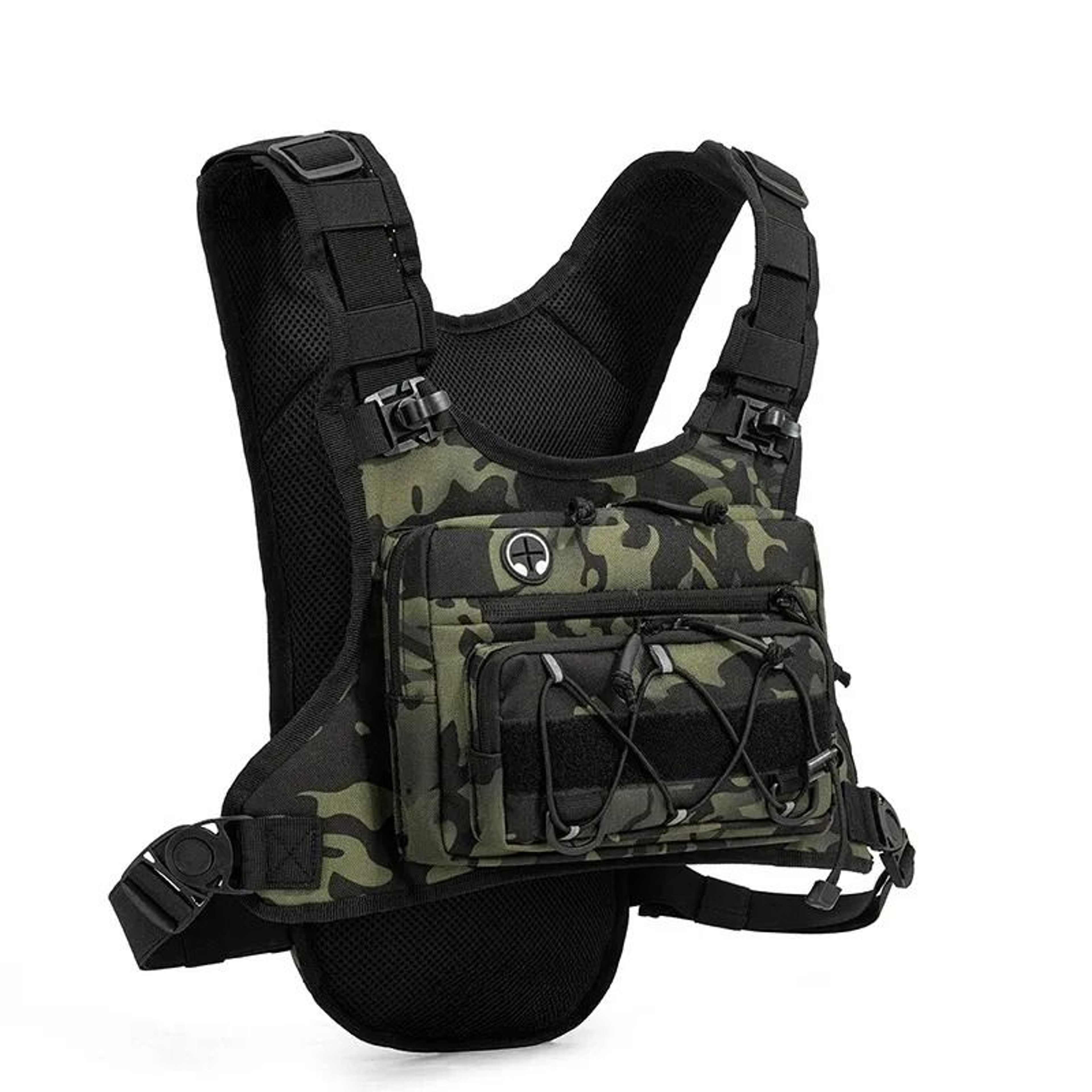 Reflective Tactical Chest Rig Hydration Vest Running Chest Pack For Men 3