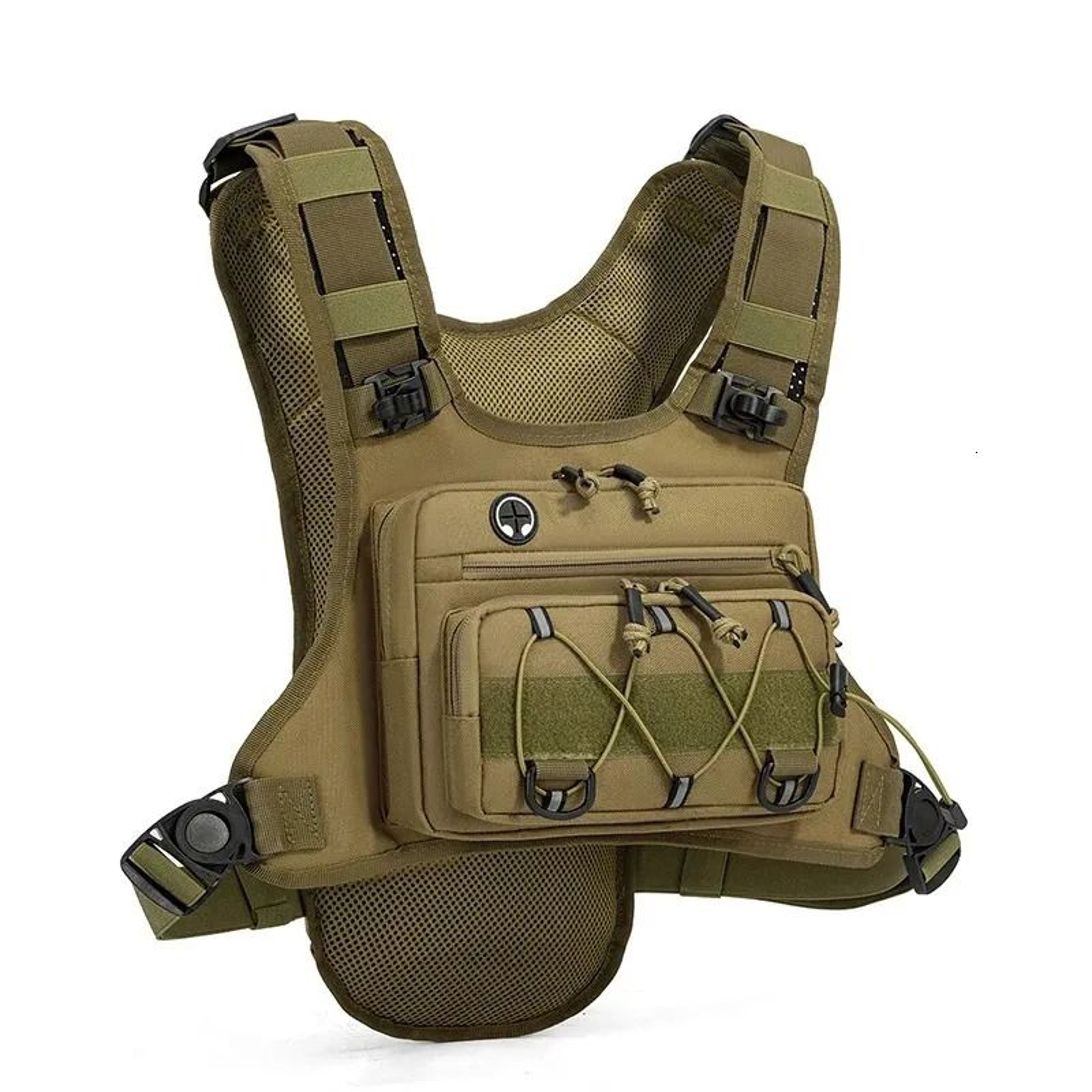 Reflective Tactical Chest Rig Hydration Vest Running Chest Pack For Men 2