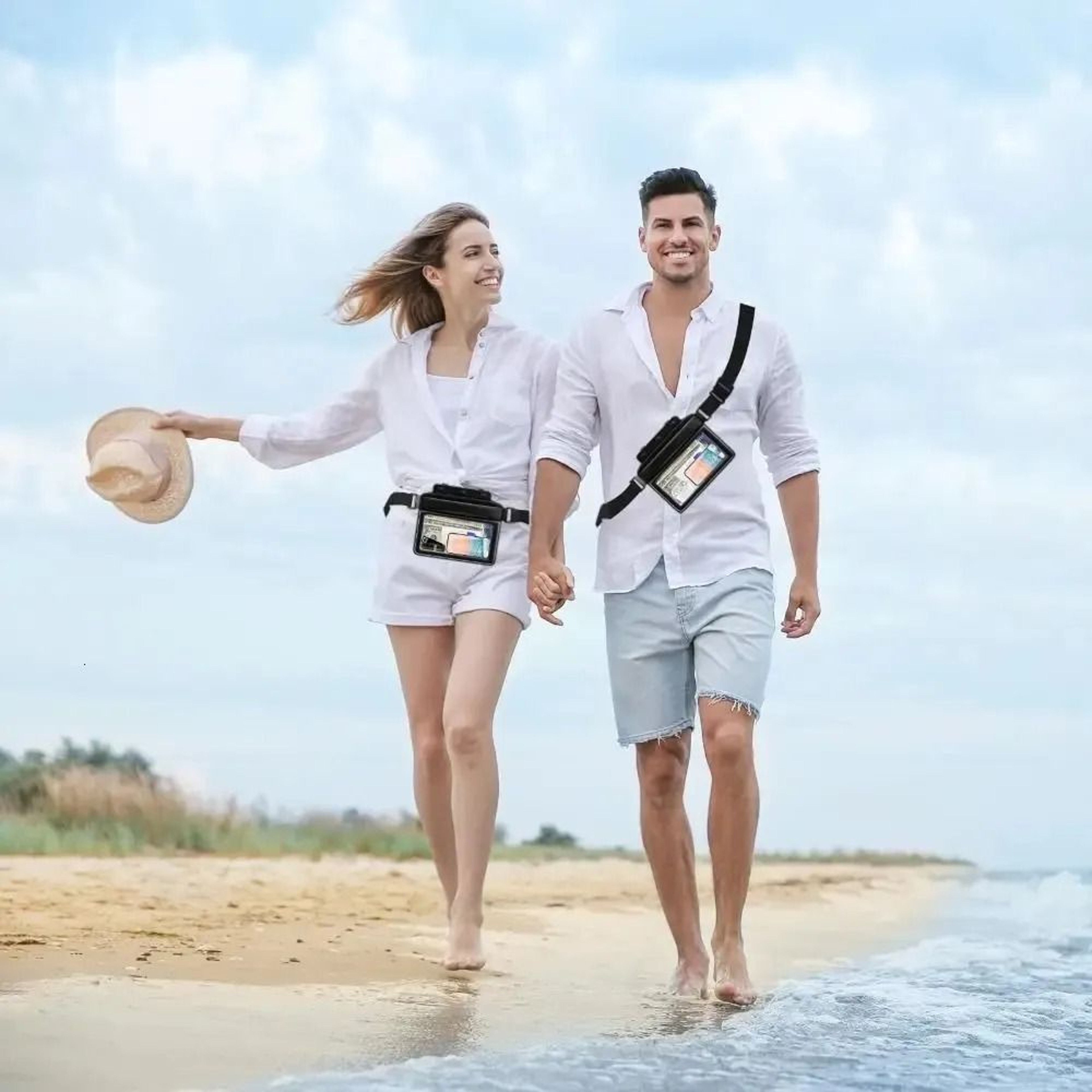 PVC Swimming Waist Bag With Touch Screen Phone Pouch And Adjustable Strap 5