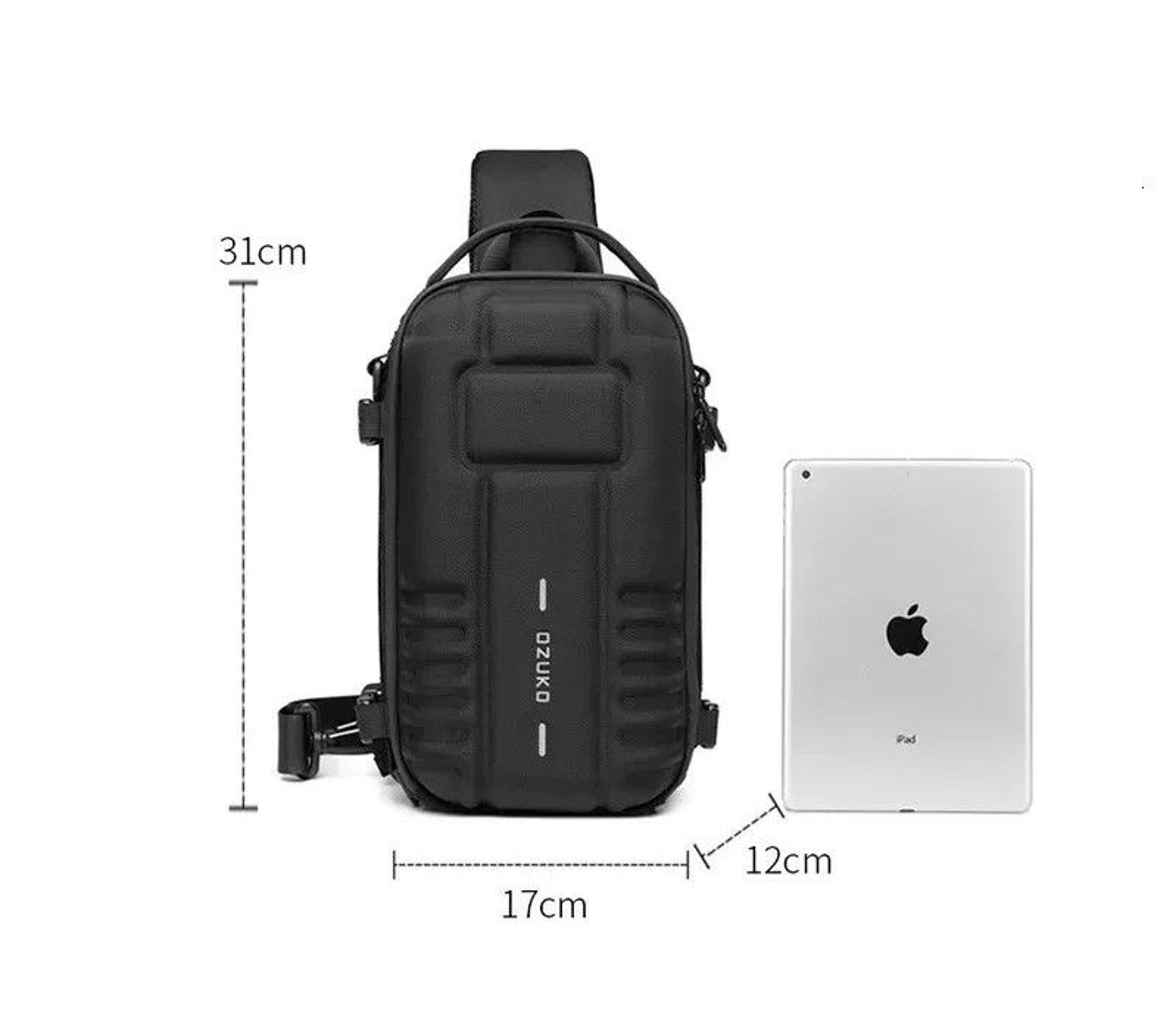 Mens Chest Bag Large Capacity Oxford Crossbody Sling Bag 1