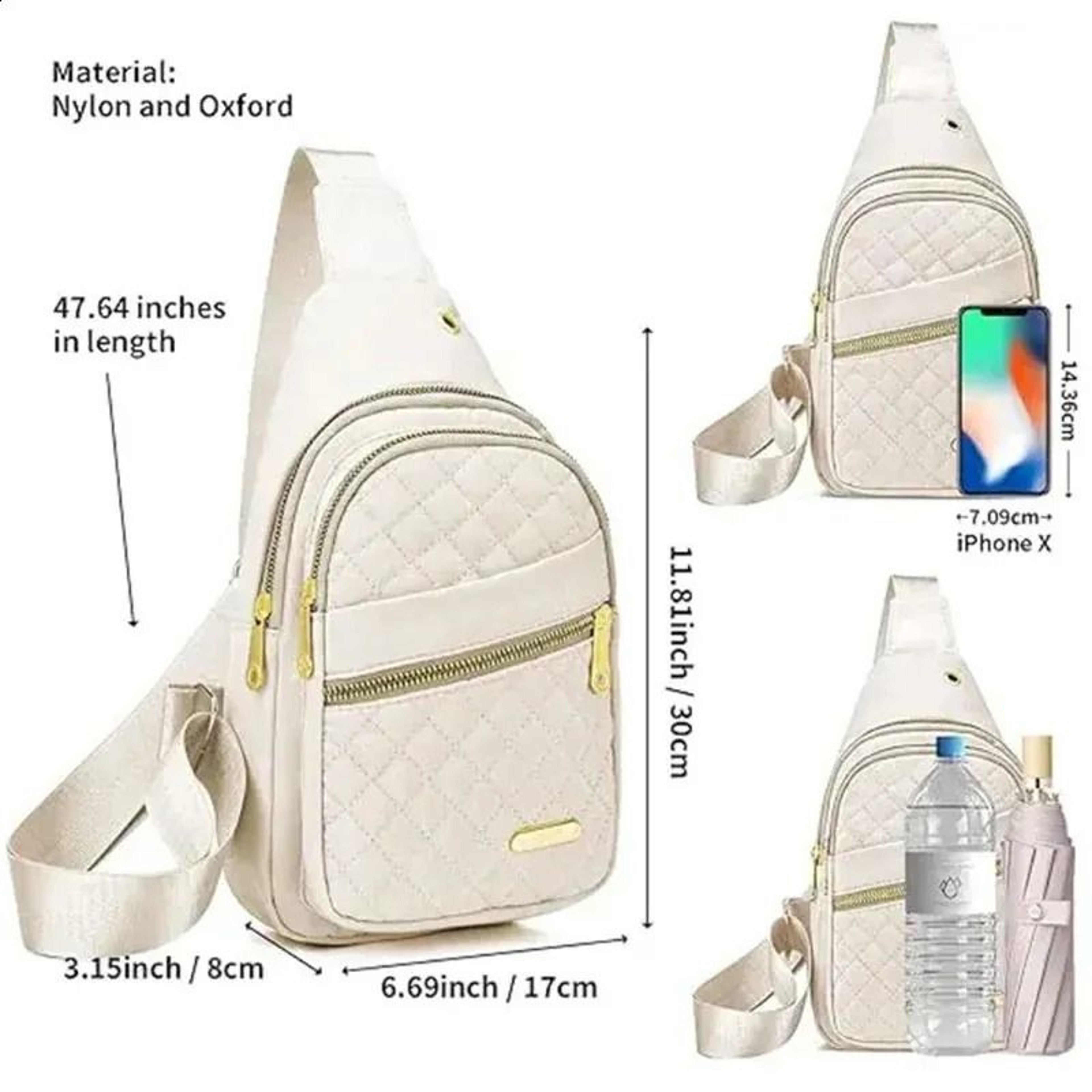Women Oxford Sling Bag Anti Theft Crossbody Chest Backpack 8