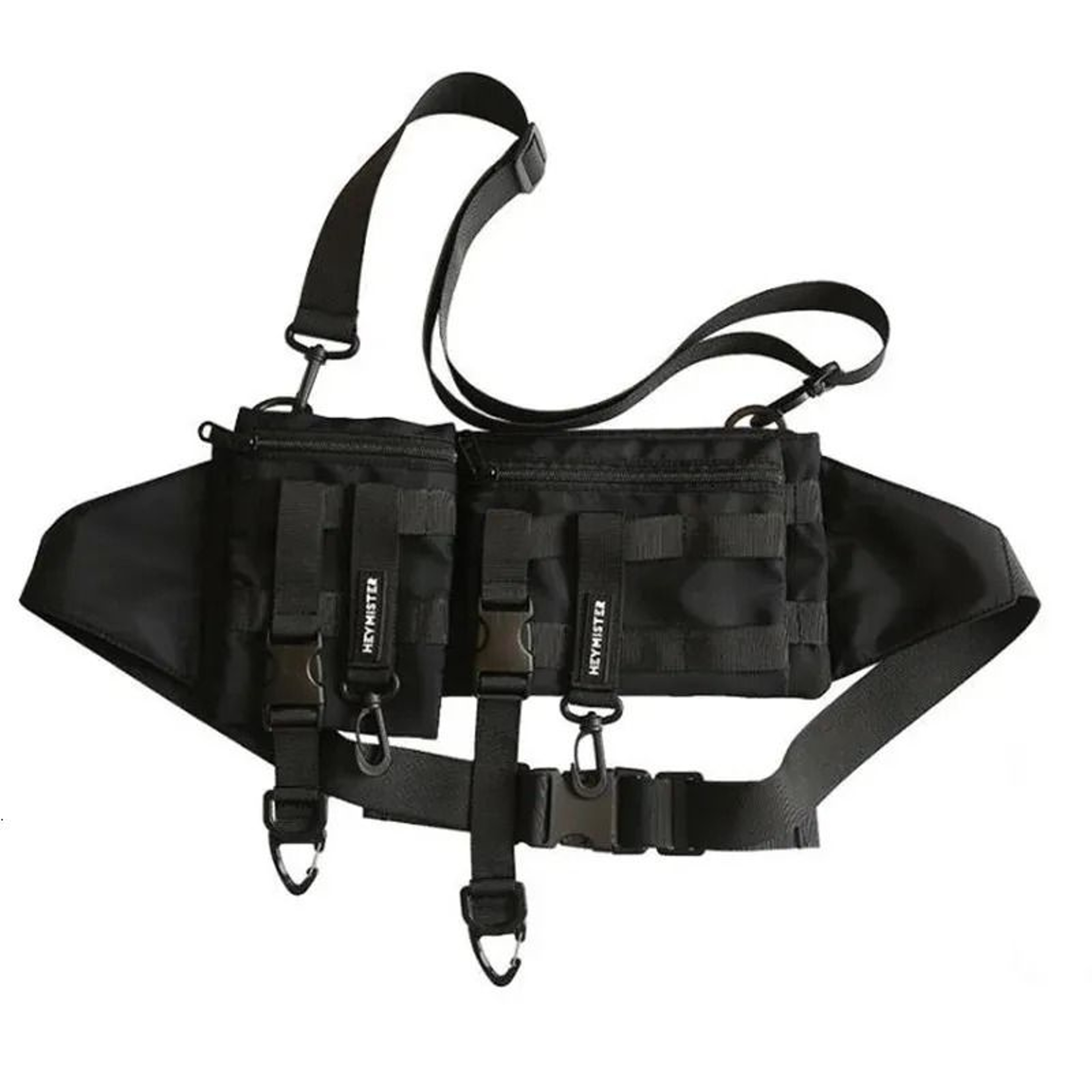 Tactical Crossbody Chest Bag Waterproof Detachable Techwear Waist Pack 0