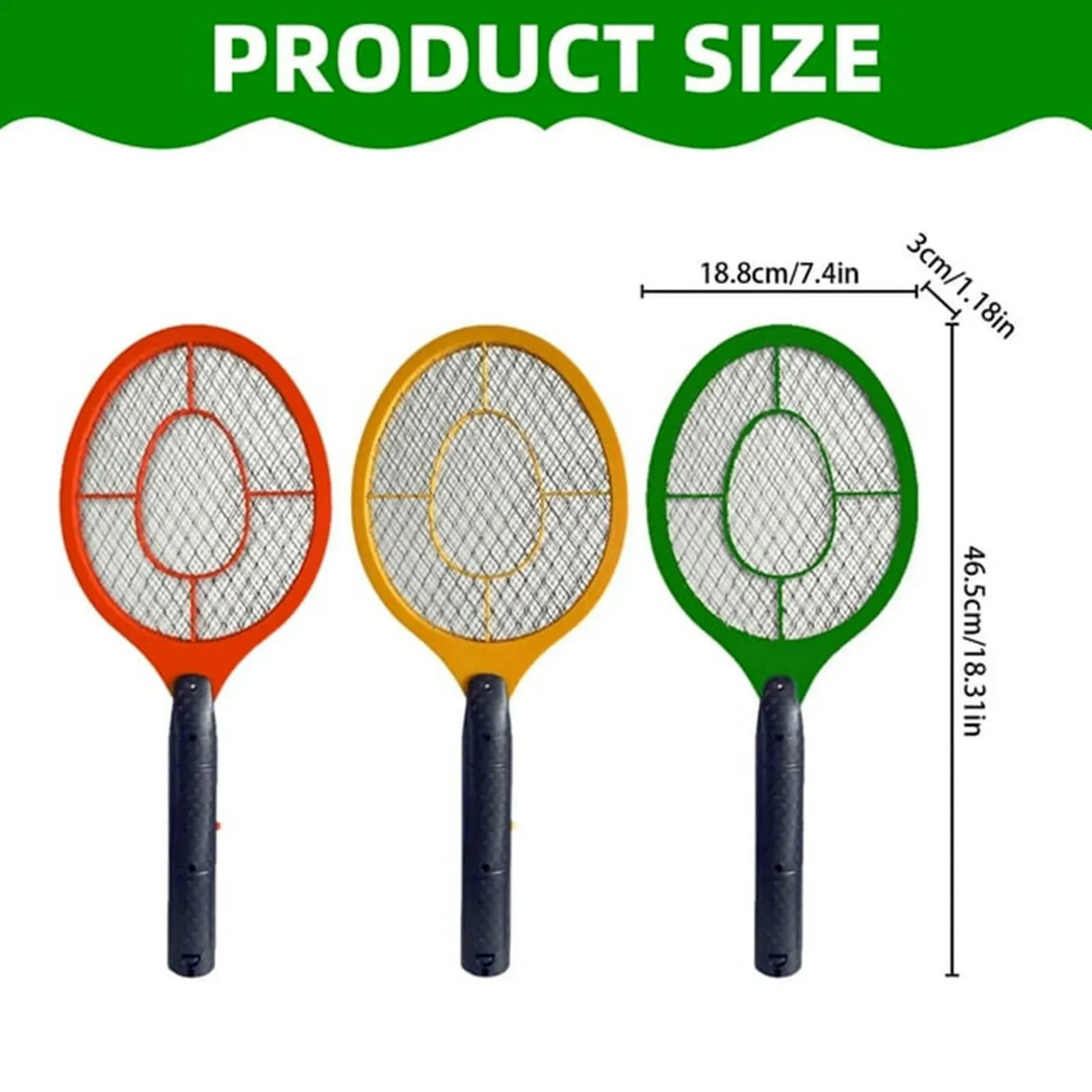 Rechargeable Electric Mosquito Swatter Racket With Safety Switch For Indoor And Outdoor Use 4