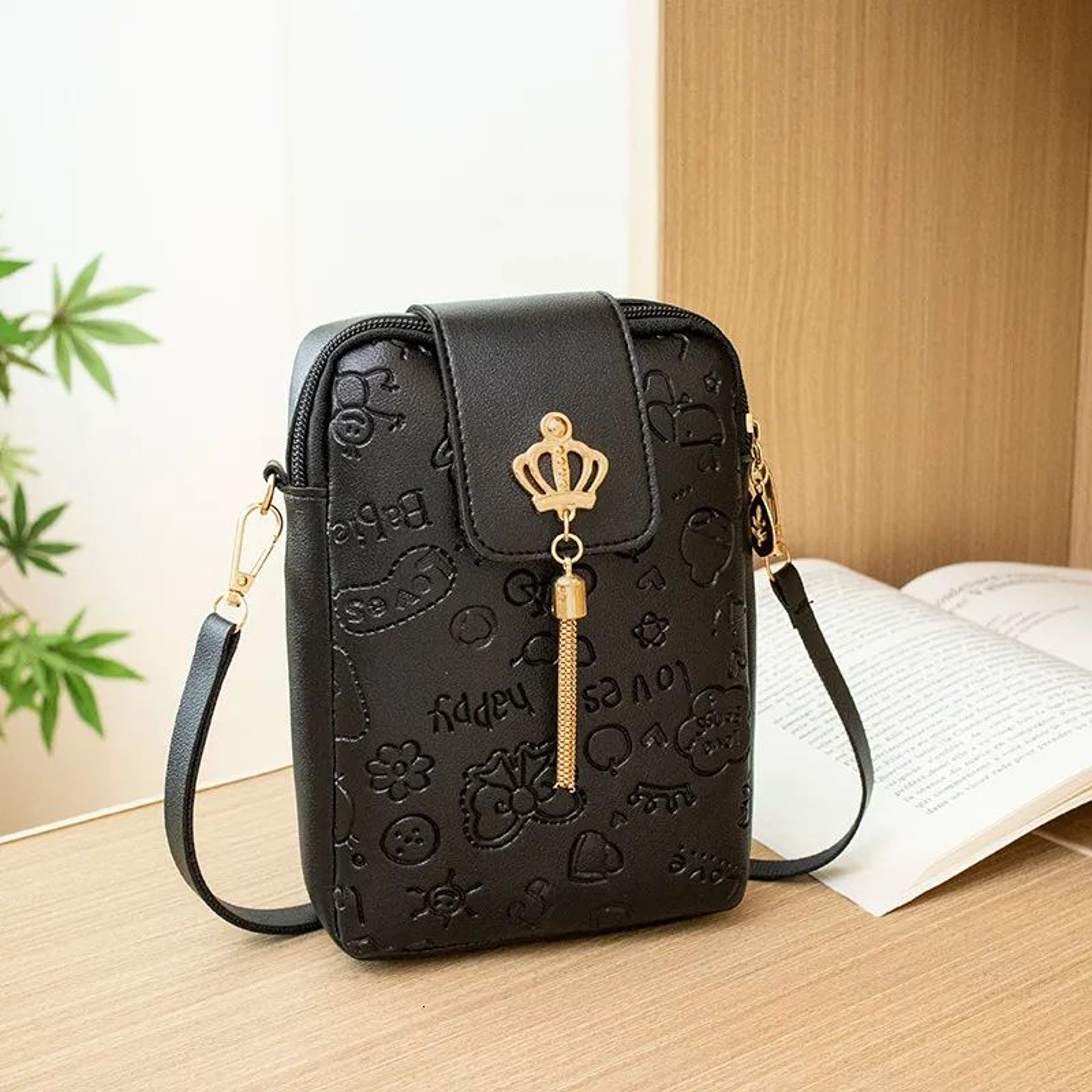 Womens Embossed Crossbody Bag Casual Everyday Shoulder Handbag 1