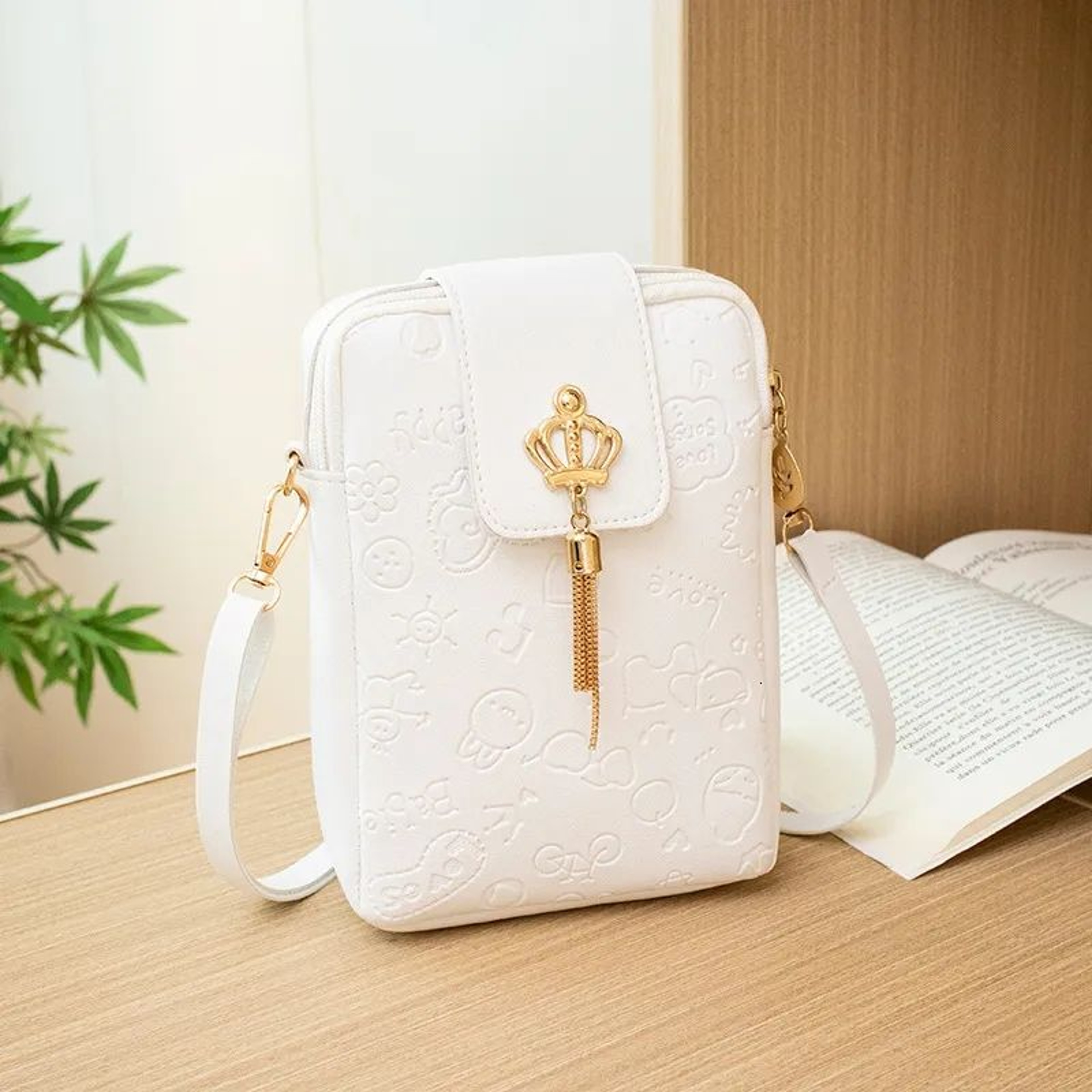 Womens Embossed Crossbody Bag Casual Everyday Shoulder Handbag 4