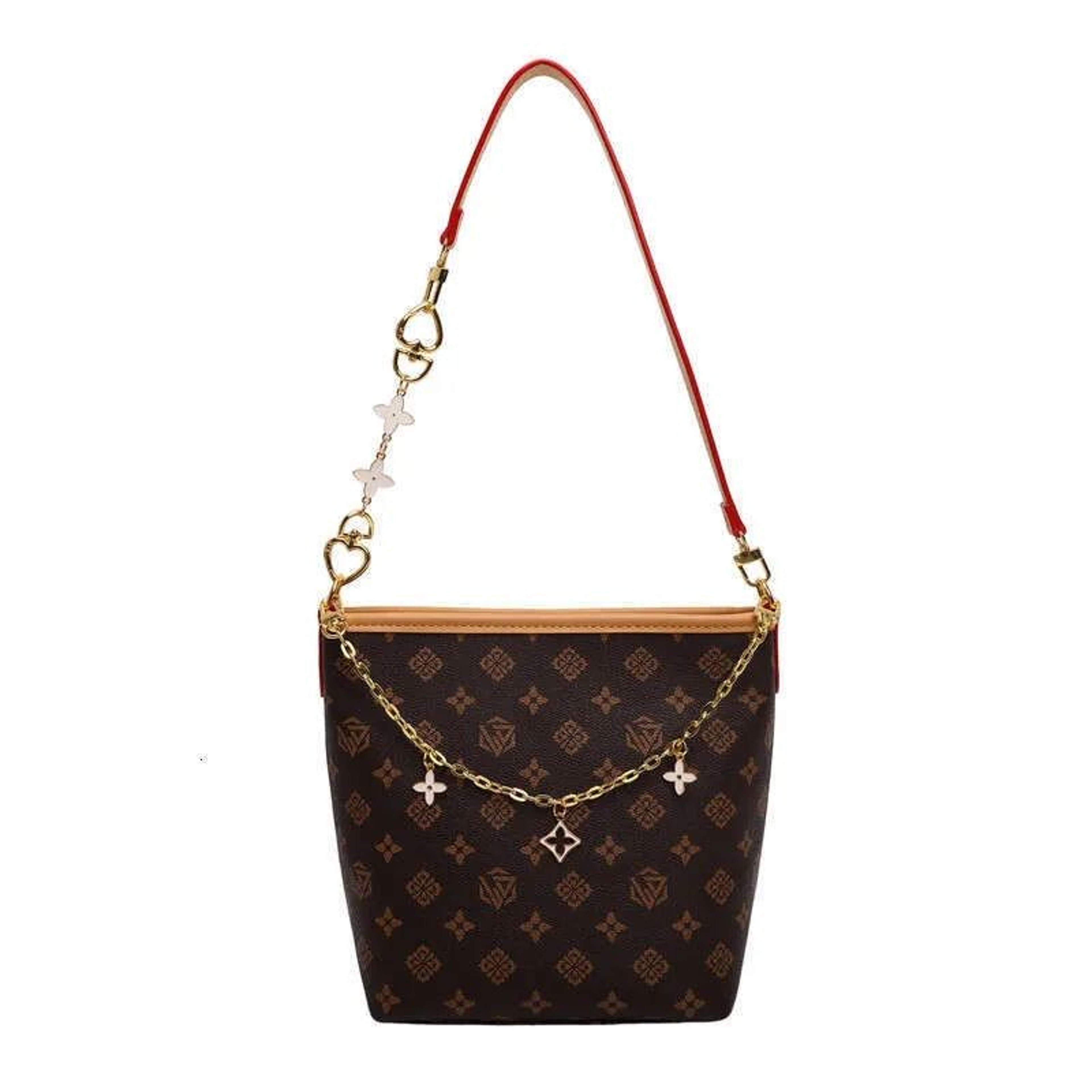 Vintage Monogram Bucket Bag For Women With Large Capacity And Shoulder Strap 4
