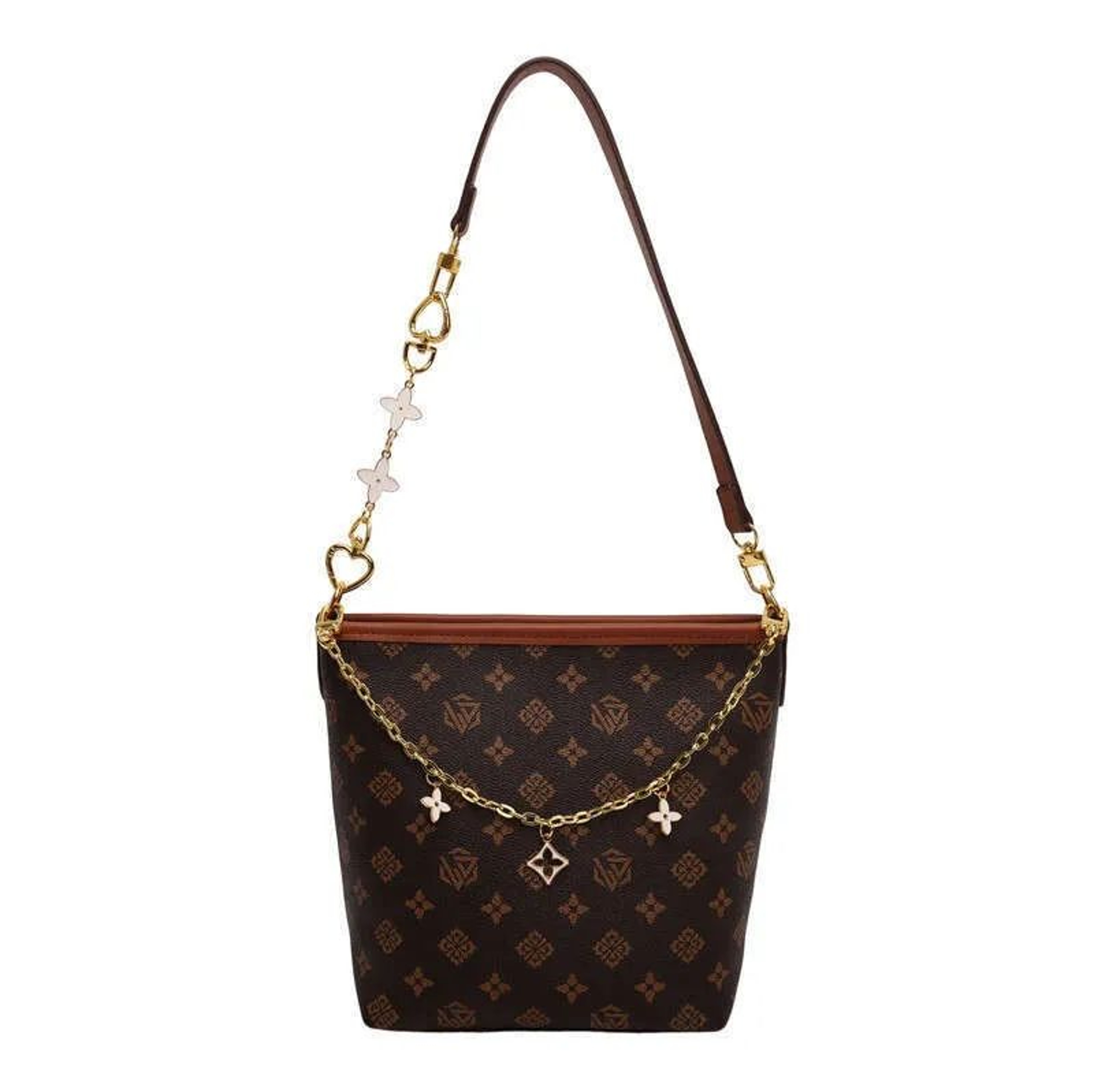 Vintage Monogram Bucket Bag For Women With Large Capacity And Shoulder Strap 3