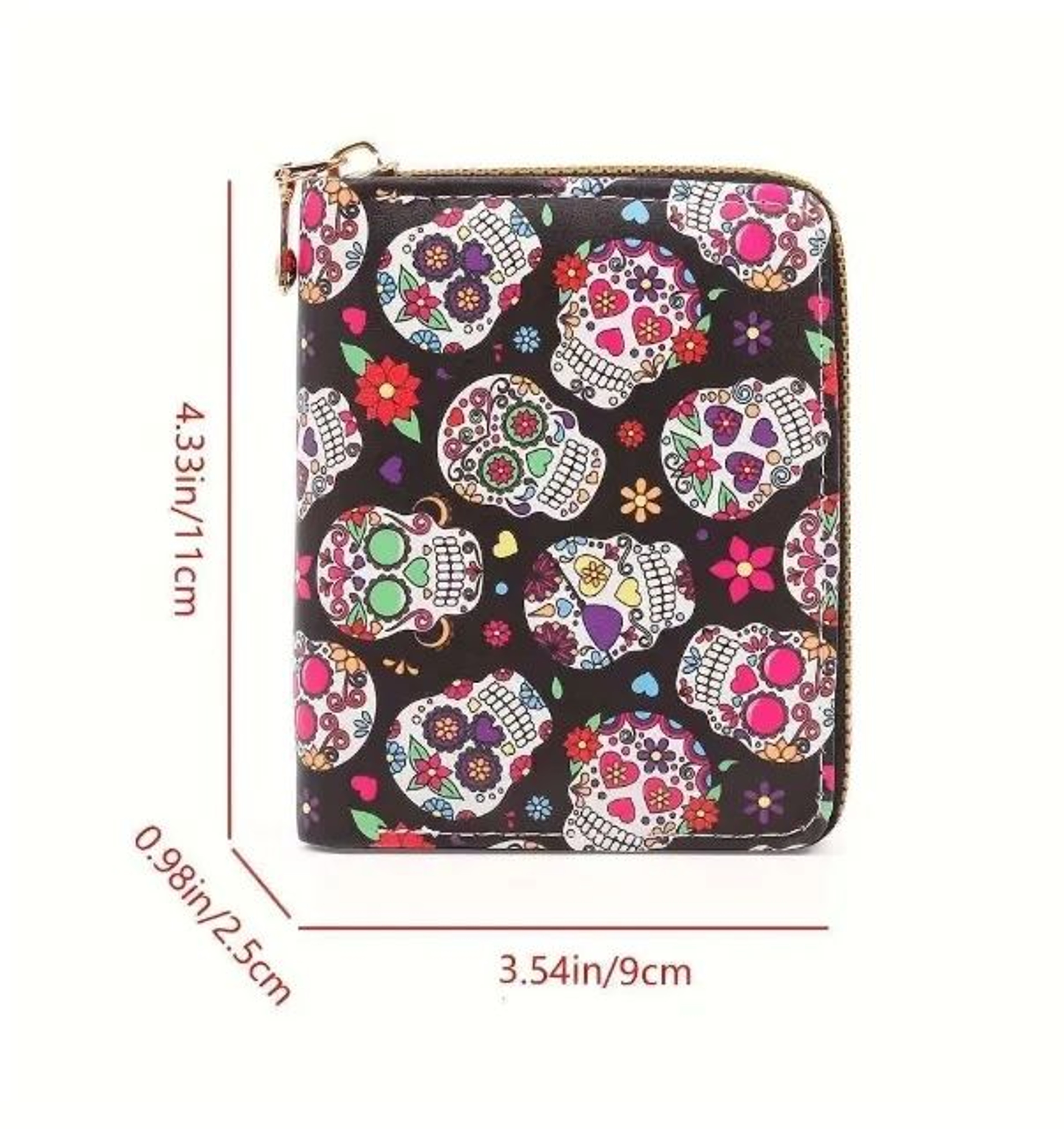 Halloween Skeleton Purse With Colorful Skull Design For Women 2