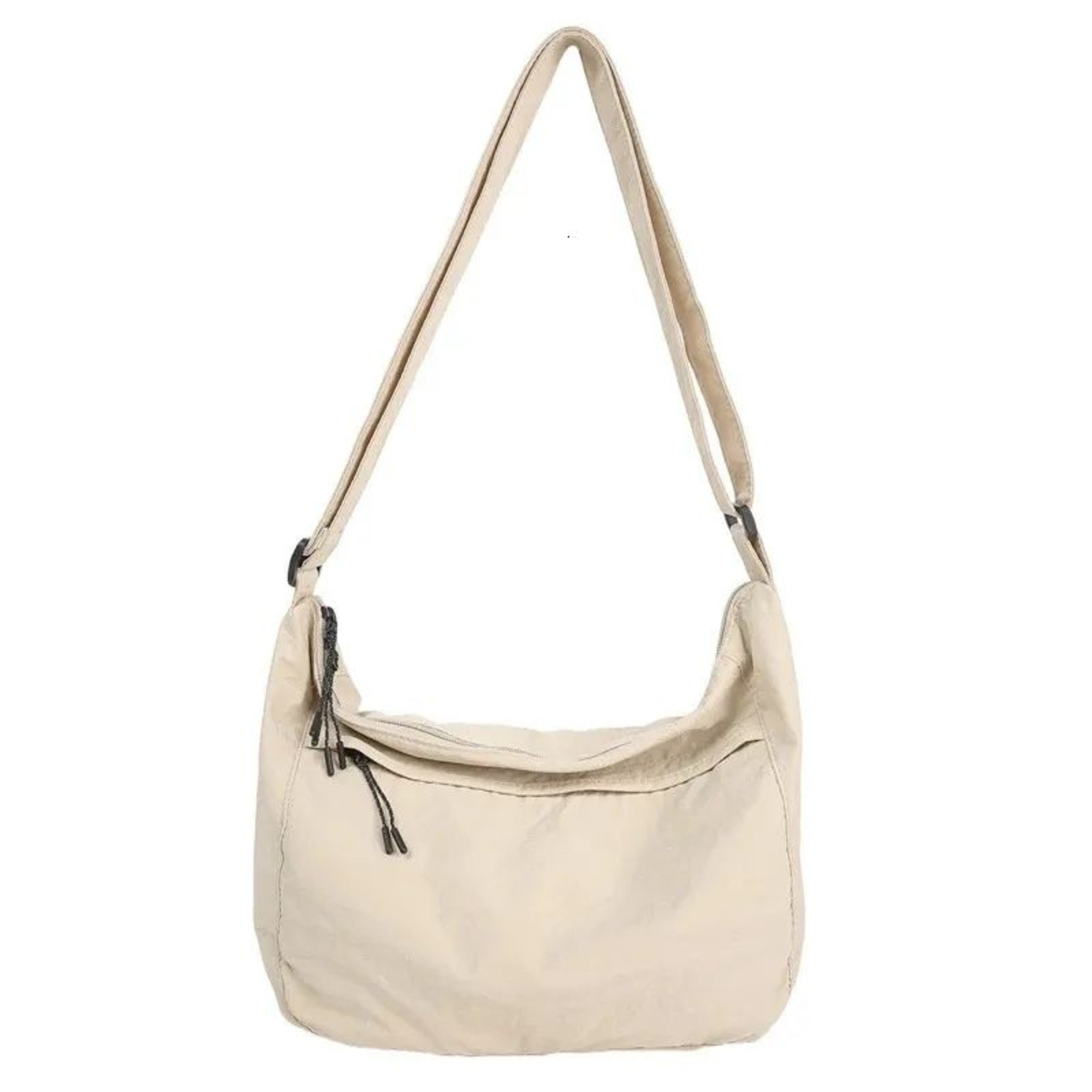 Women Nylon Shoulder Bag With Zipper Closure  Classic Crossbody Style 0