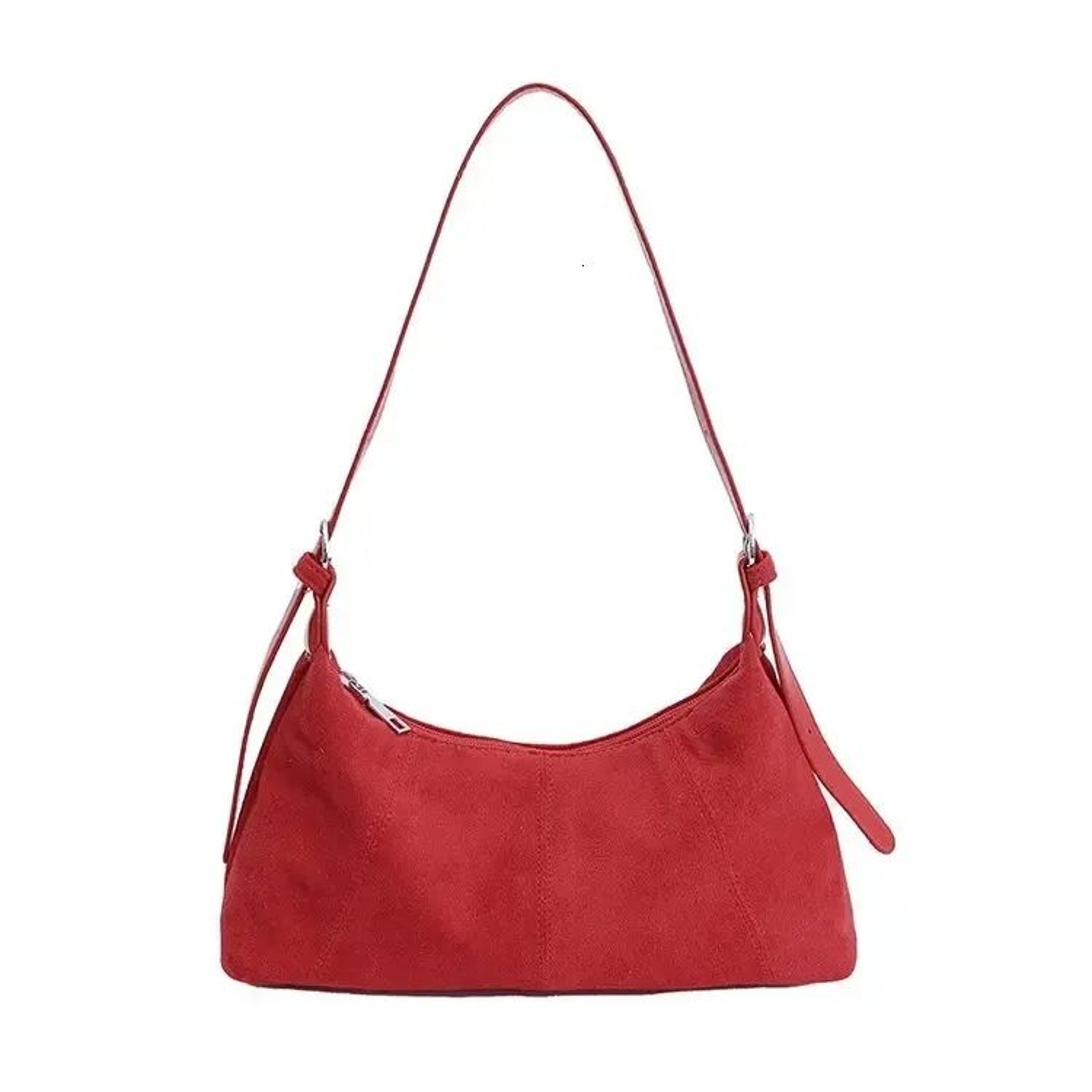 Womens Suede Shoulder Bag With Adjustable Removable Straps 0