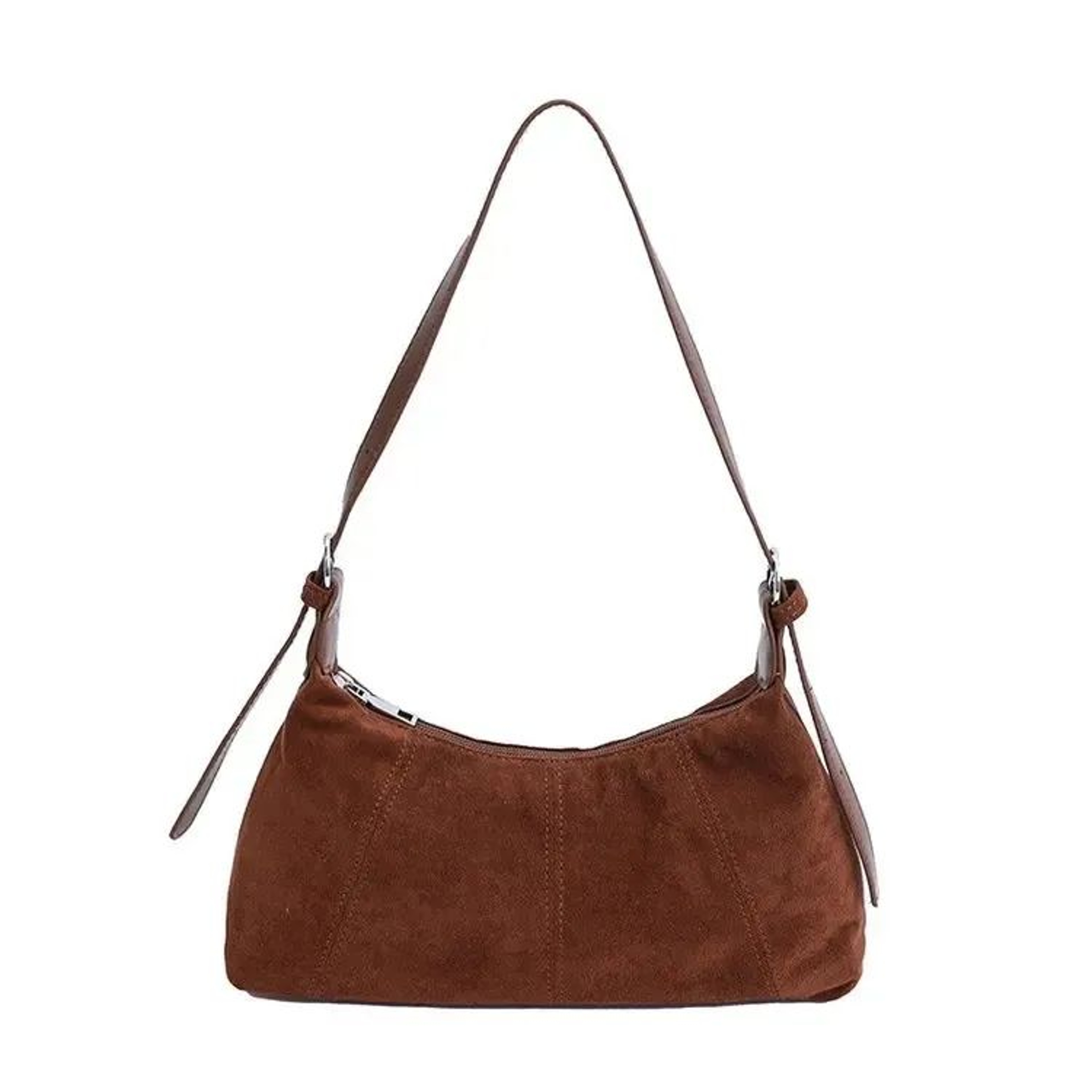 Womens Suede Shoulder Bag With Adjustable Removable Straps 2