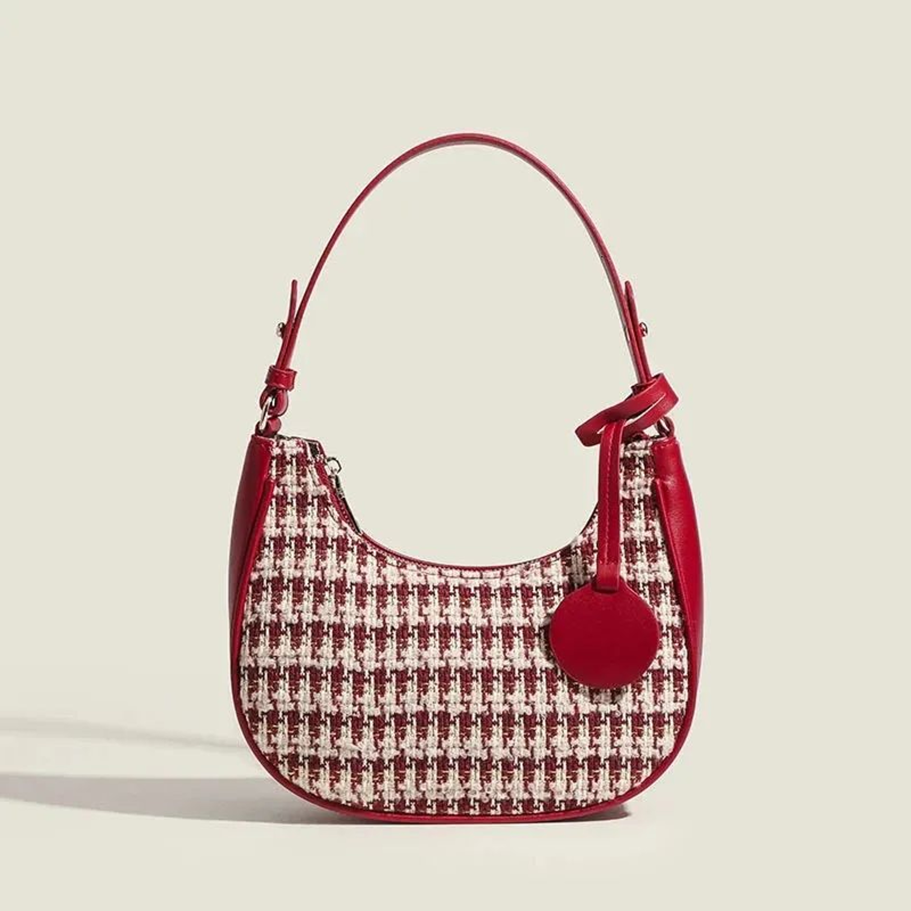 Red Woven Clutch Bag For Women Elegant Shoulder Handbag For Weddings And Evenings 0