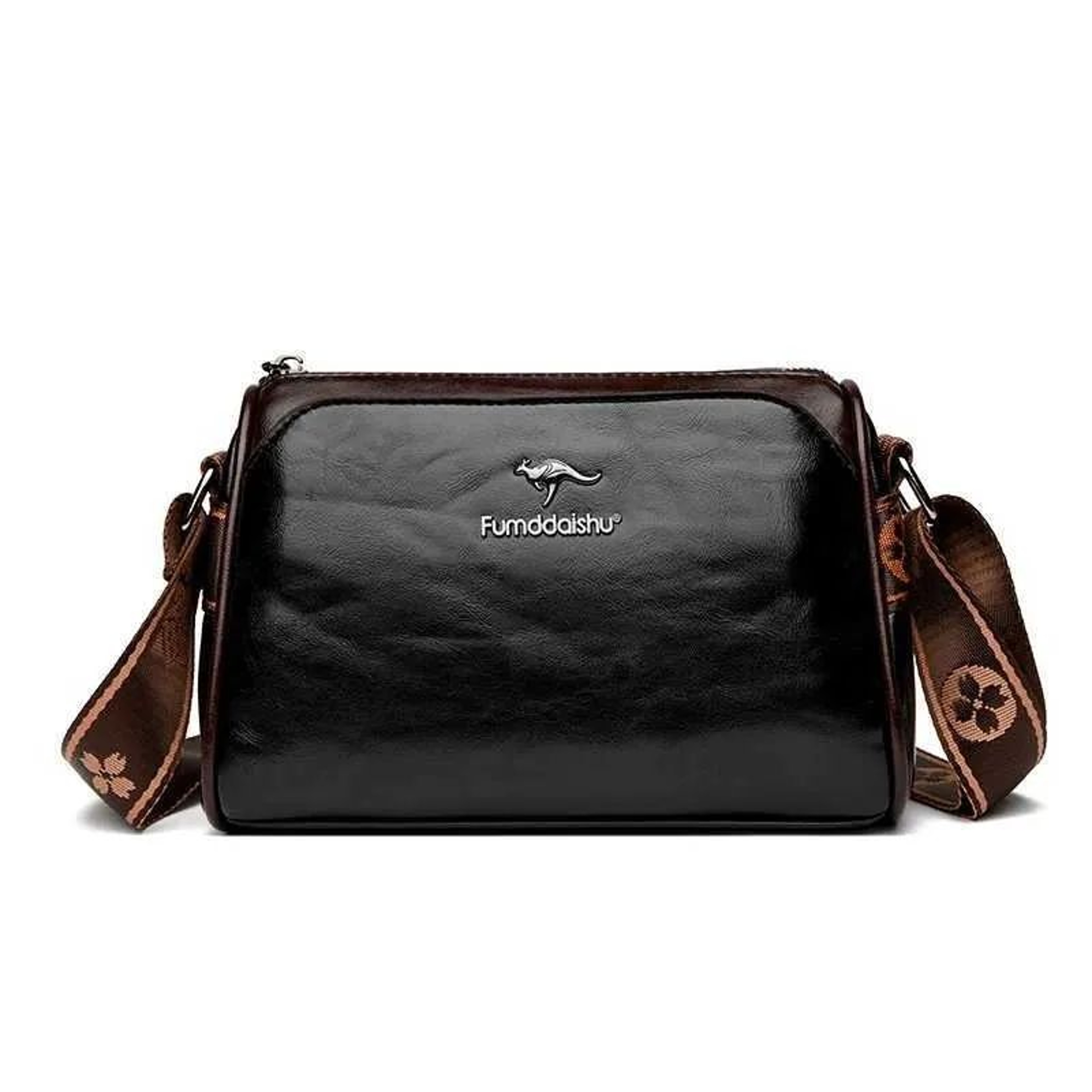 Genuine Leather Crossbody Wallet For Women With Adjustable Strap And Card Slots 0