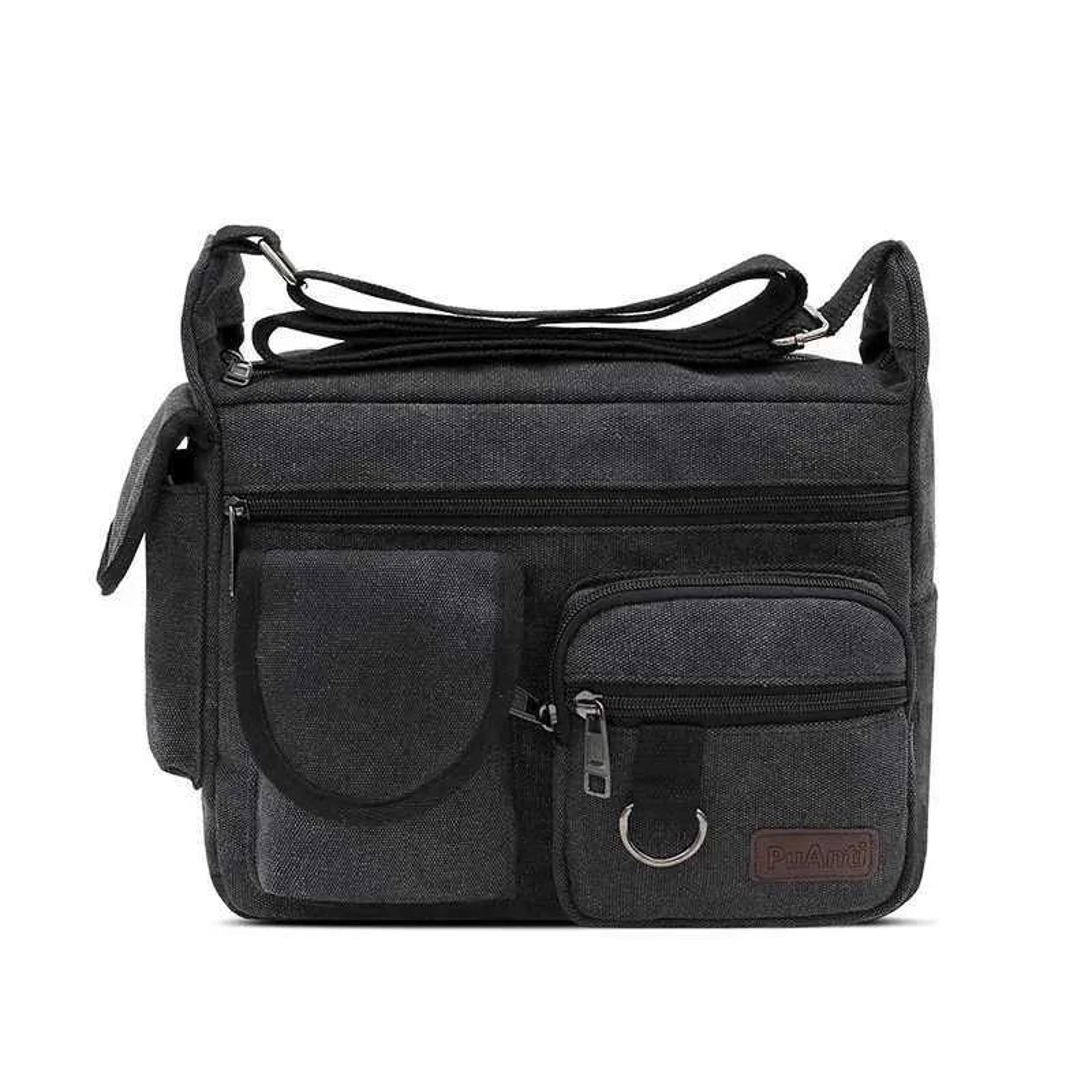 WaterResistant Canvas Crossbody Satchel Bag With Adjustable Shoulder Strap 0