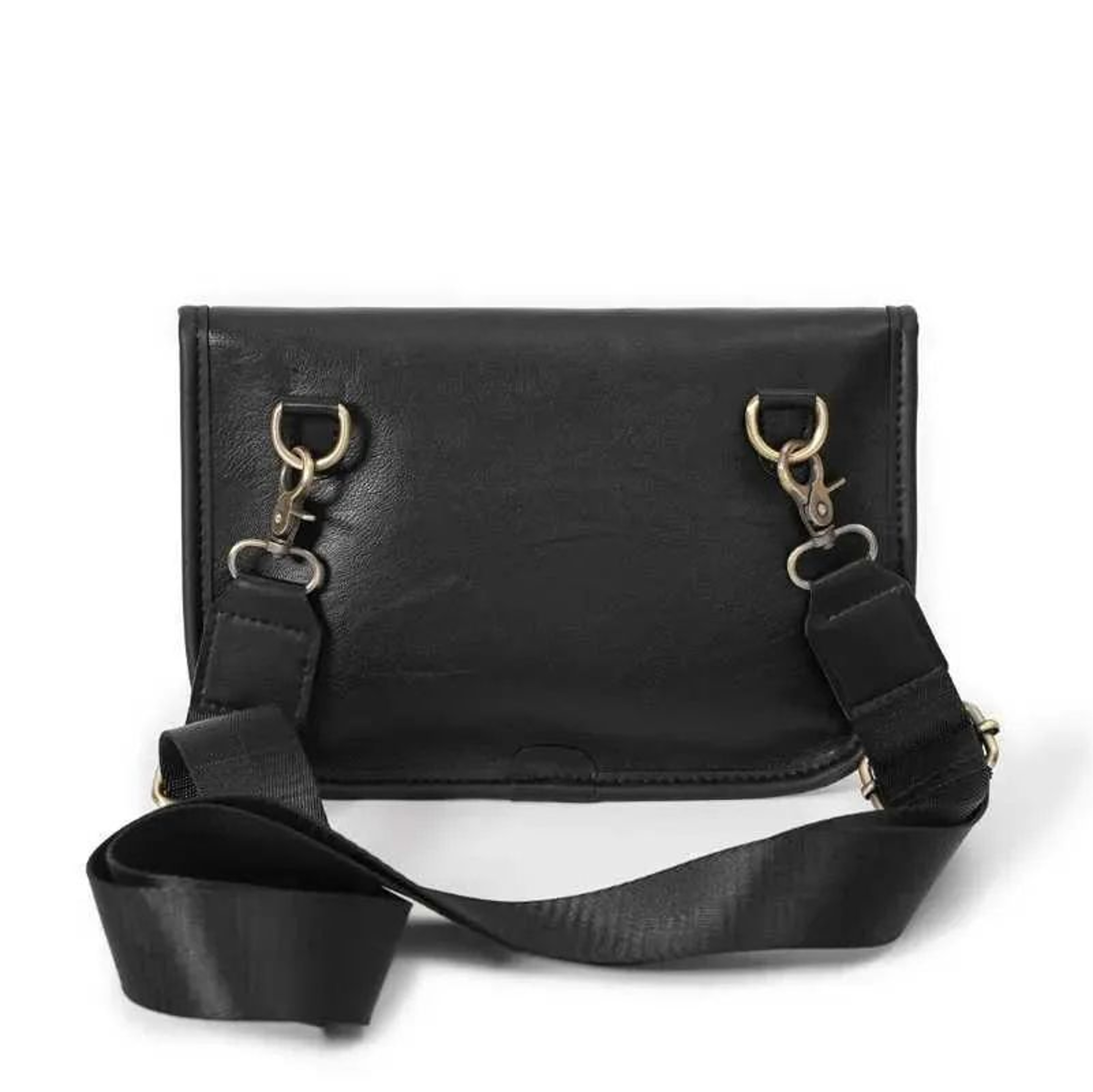 Men Small Crossbody Messenger Bag With Flap Closure And Rivet Accents 3