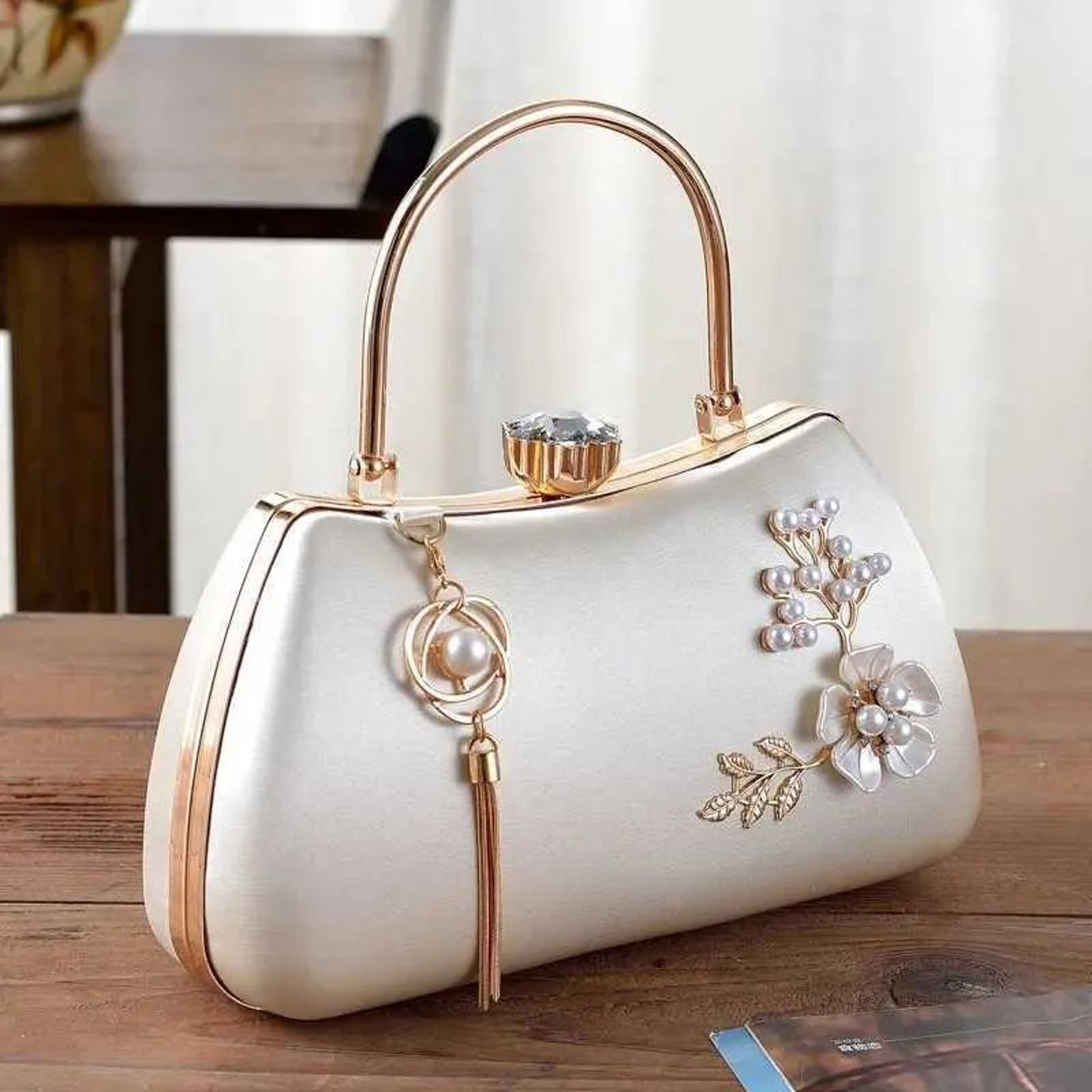Handmade Floral Clutch Handbag For Women Elegant Wedding And Evening Purse 1