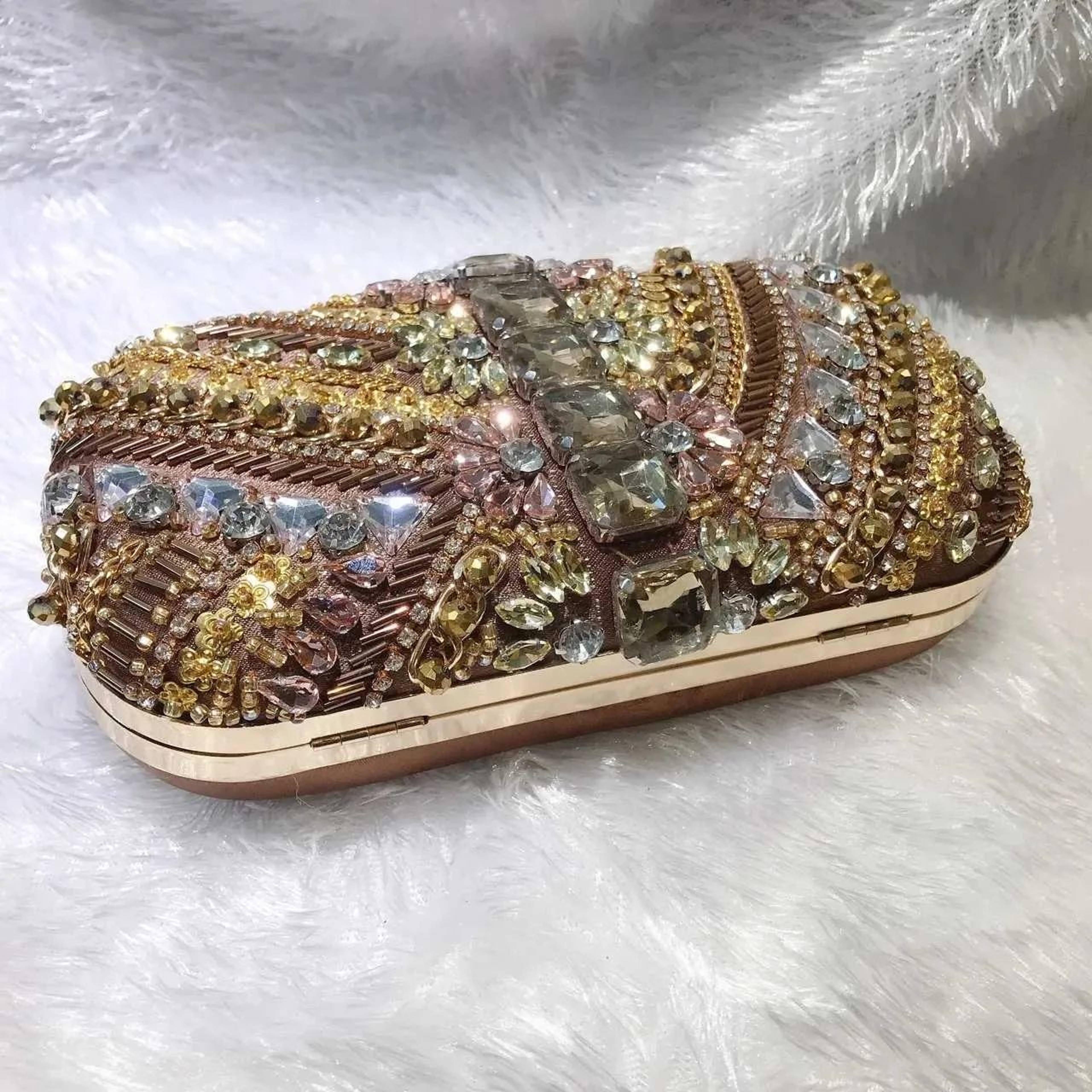 Crystal Evening Clutch Bag For Women With Water Diamond Embellishments 2