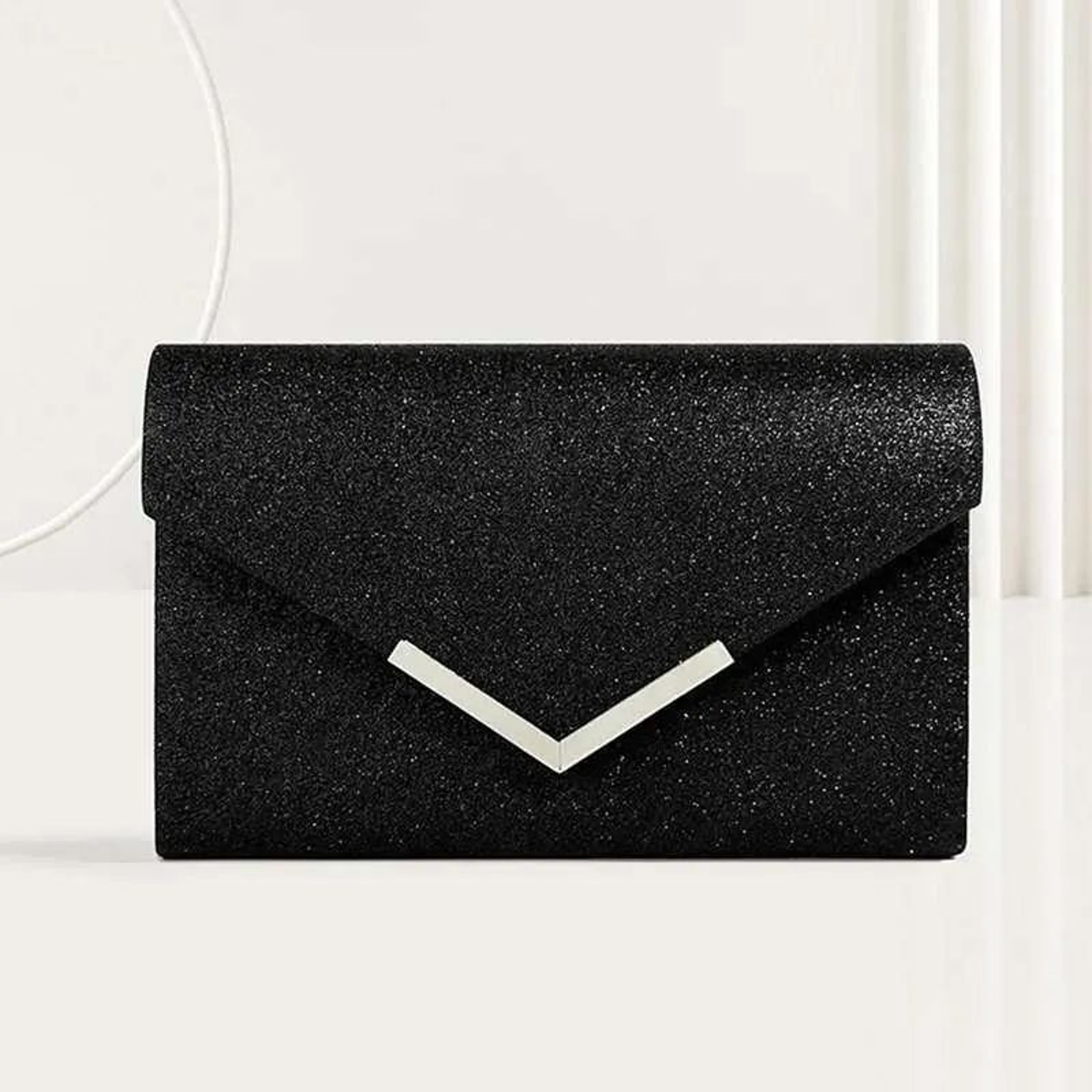 Shiny Envelope Clutch Evening Bag With Chain For Weddings And Parties 0