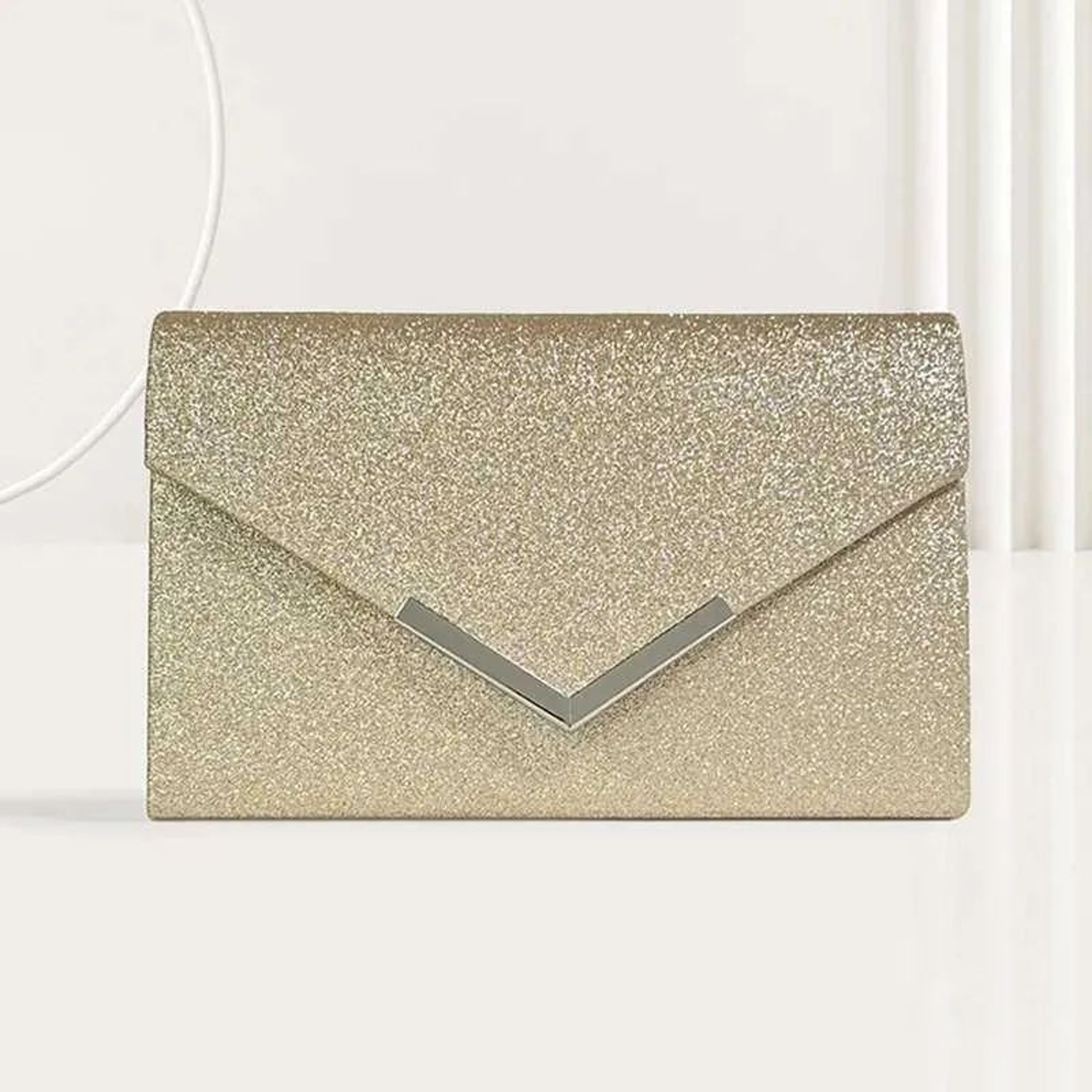 Shiny Envelope Clutch Evening Bag With Chain For Weddings And Parties 1